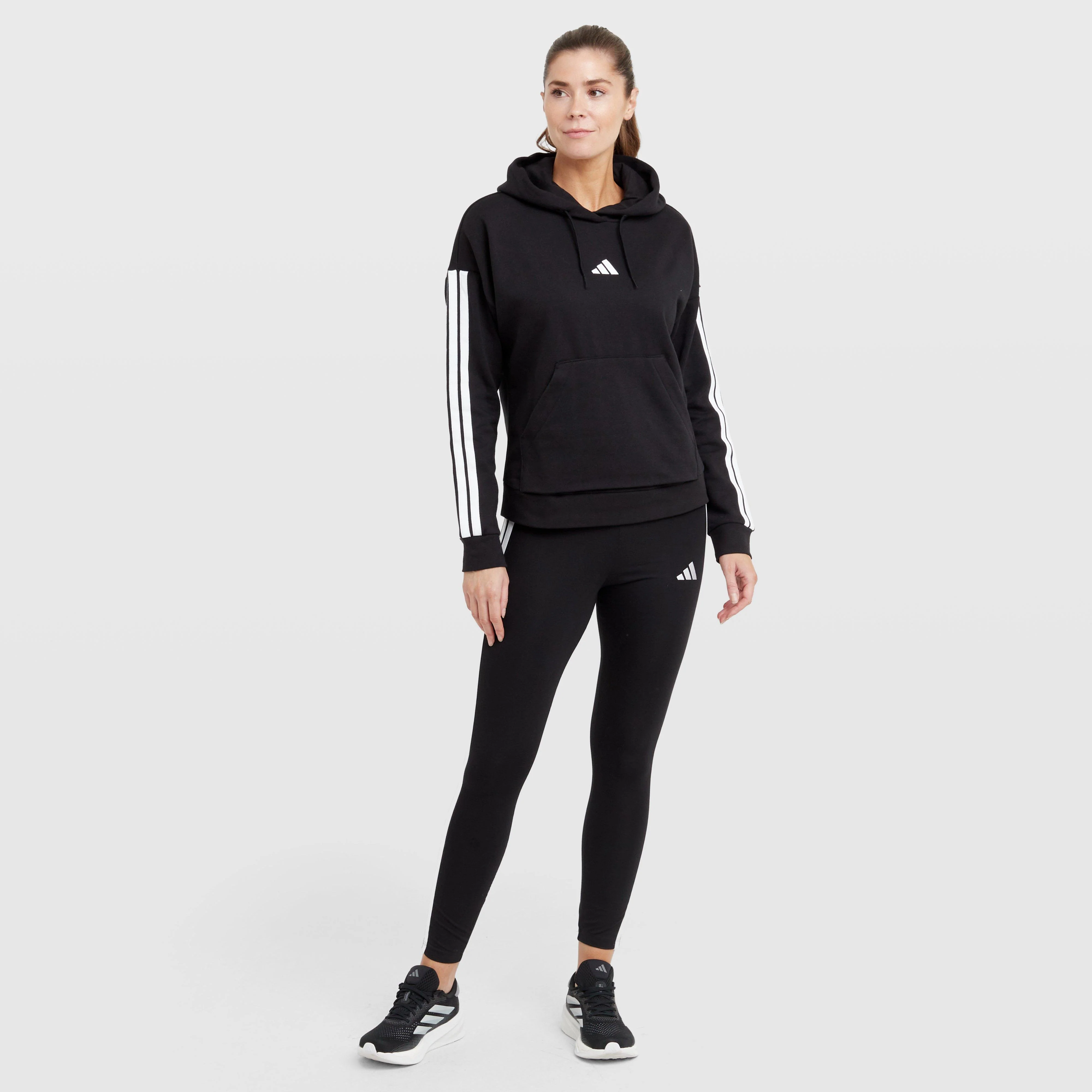 Women’s Essentials 3-Stripes Full-Zip Fleece Hoodie - Image 3