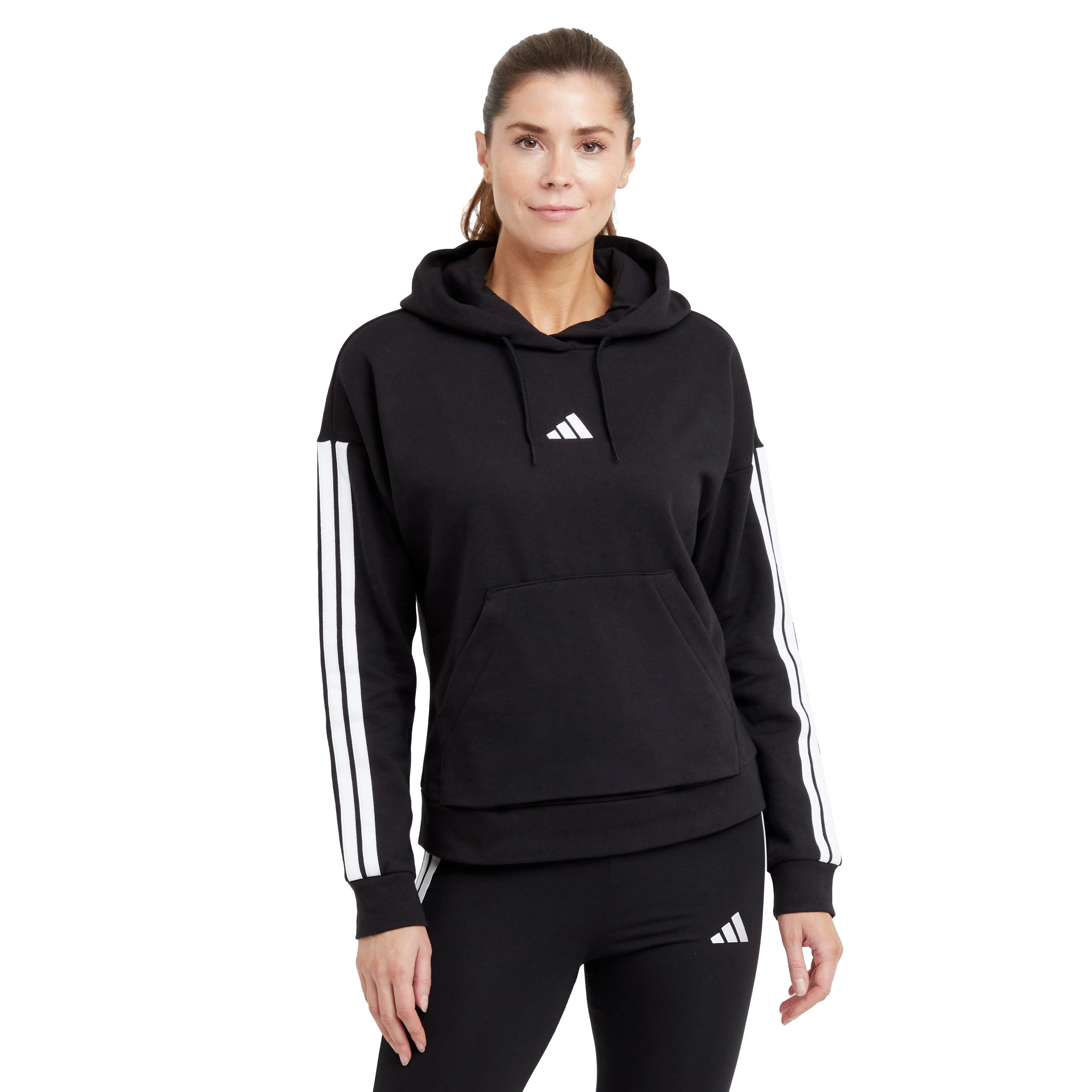Women’s Essentials 3-Stripes Full-Zip Fleece Hoodie - Image 8