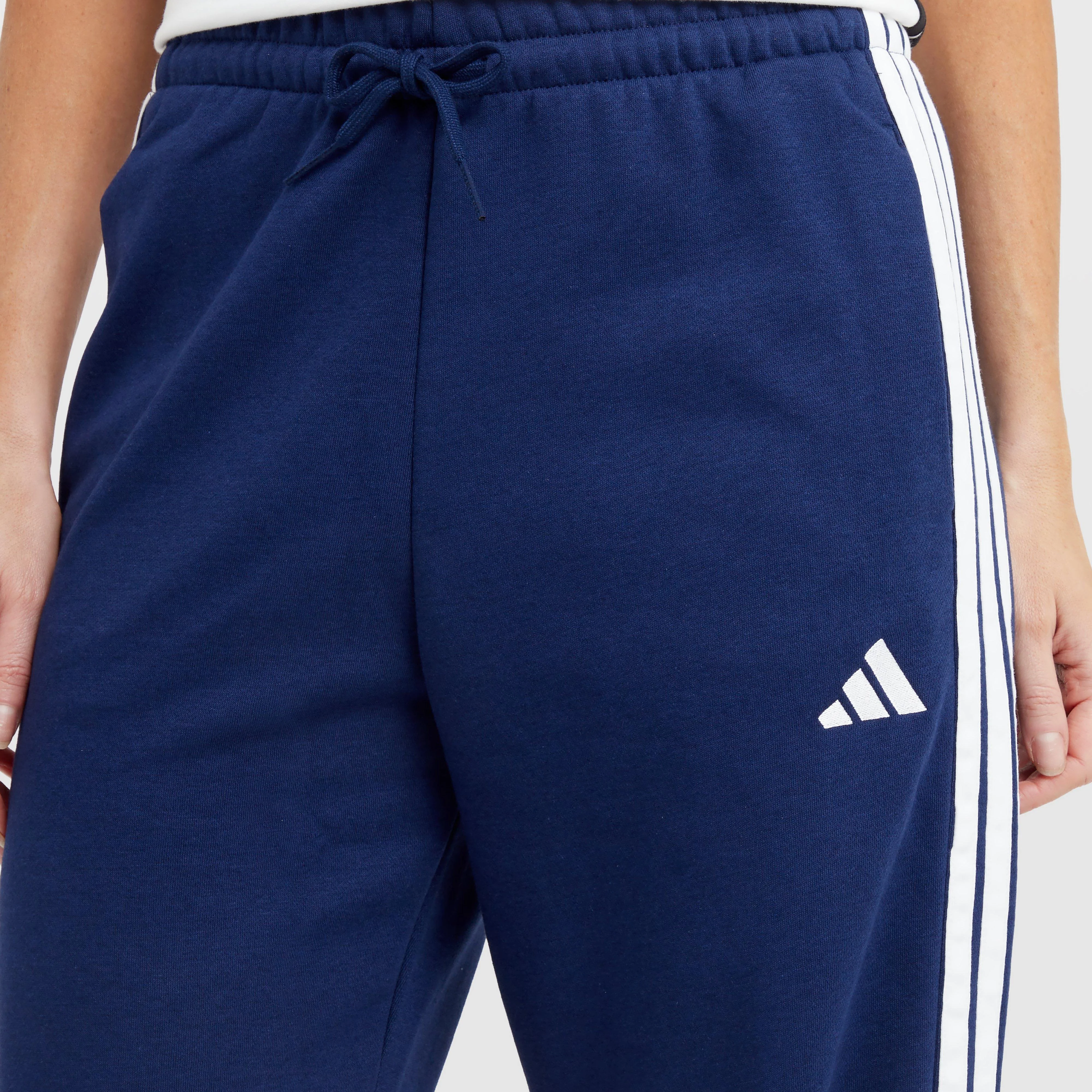 Women’s Essentials 3-Stripes Open-Hem Fleece Pants - Image 4