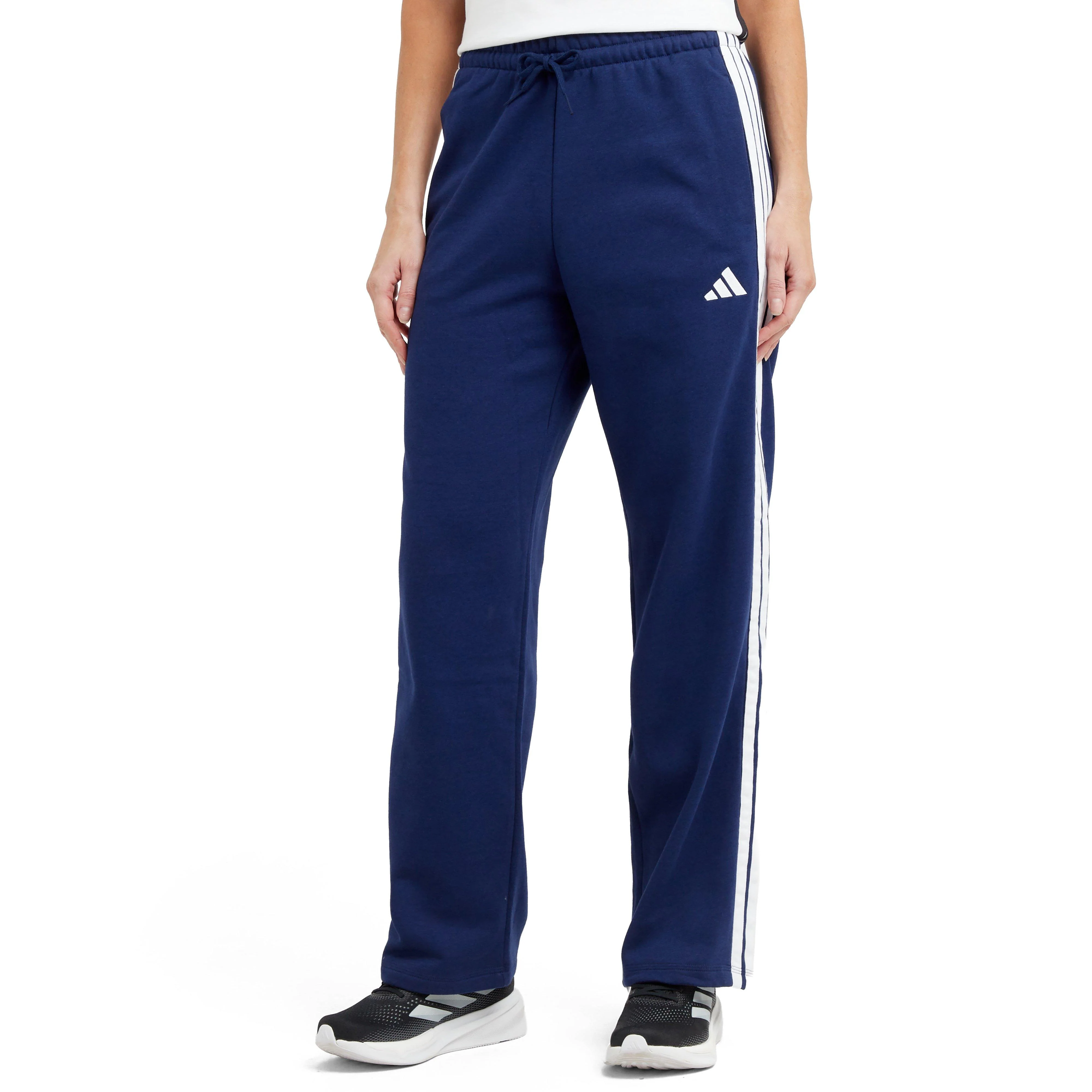 Women’s Essentials 3-Stripes Open-Hem Fleece Pants - Image 6