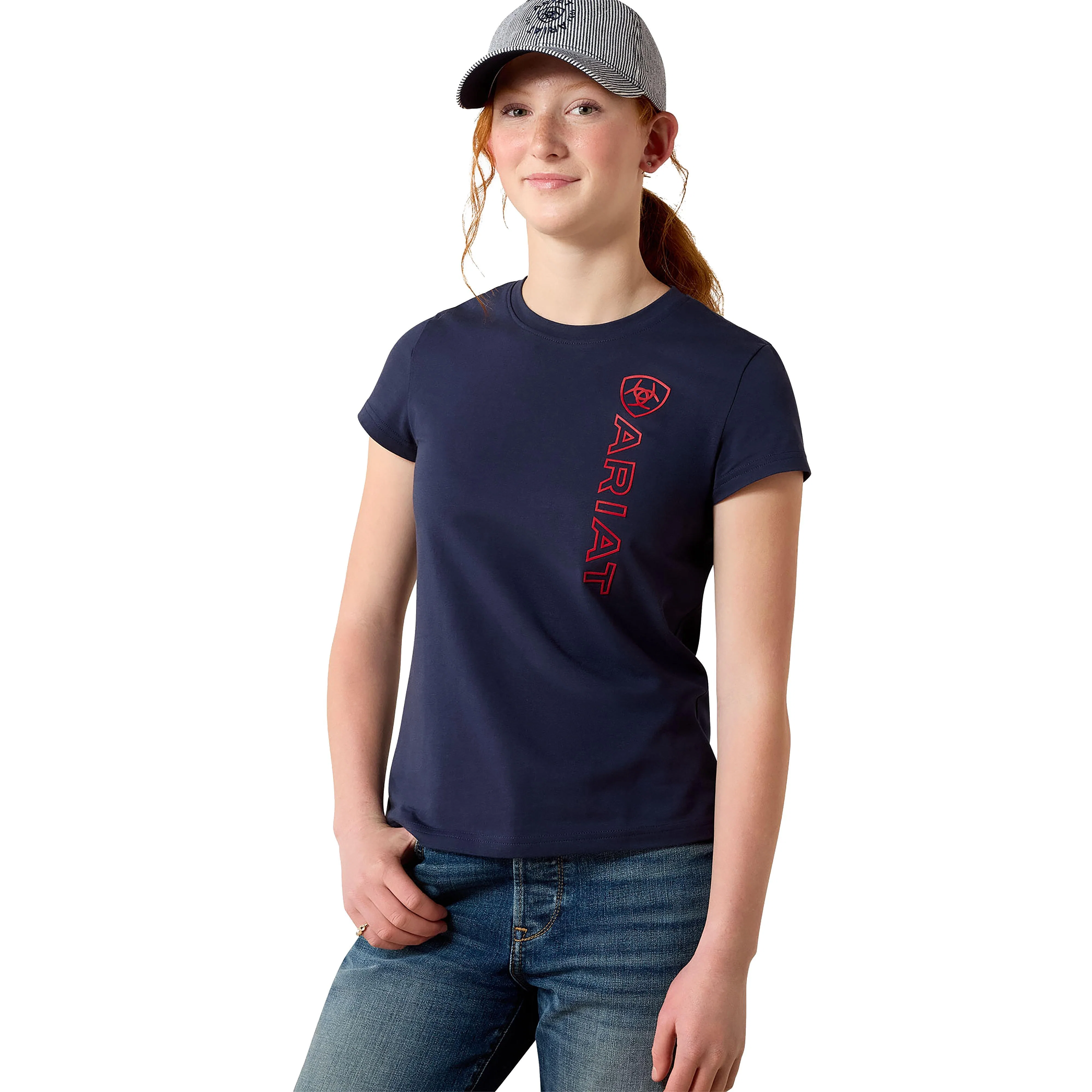 Kids' Vertical Logo Short Sleeved Top - Image 5