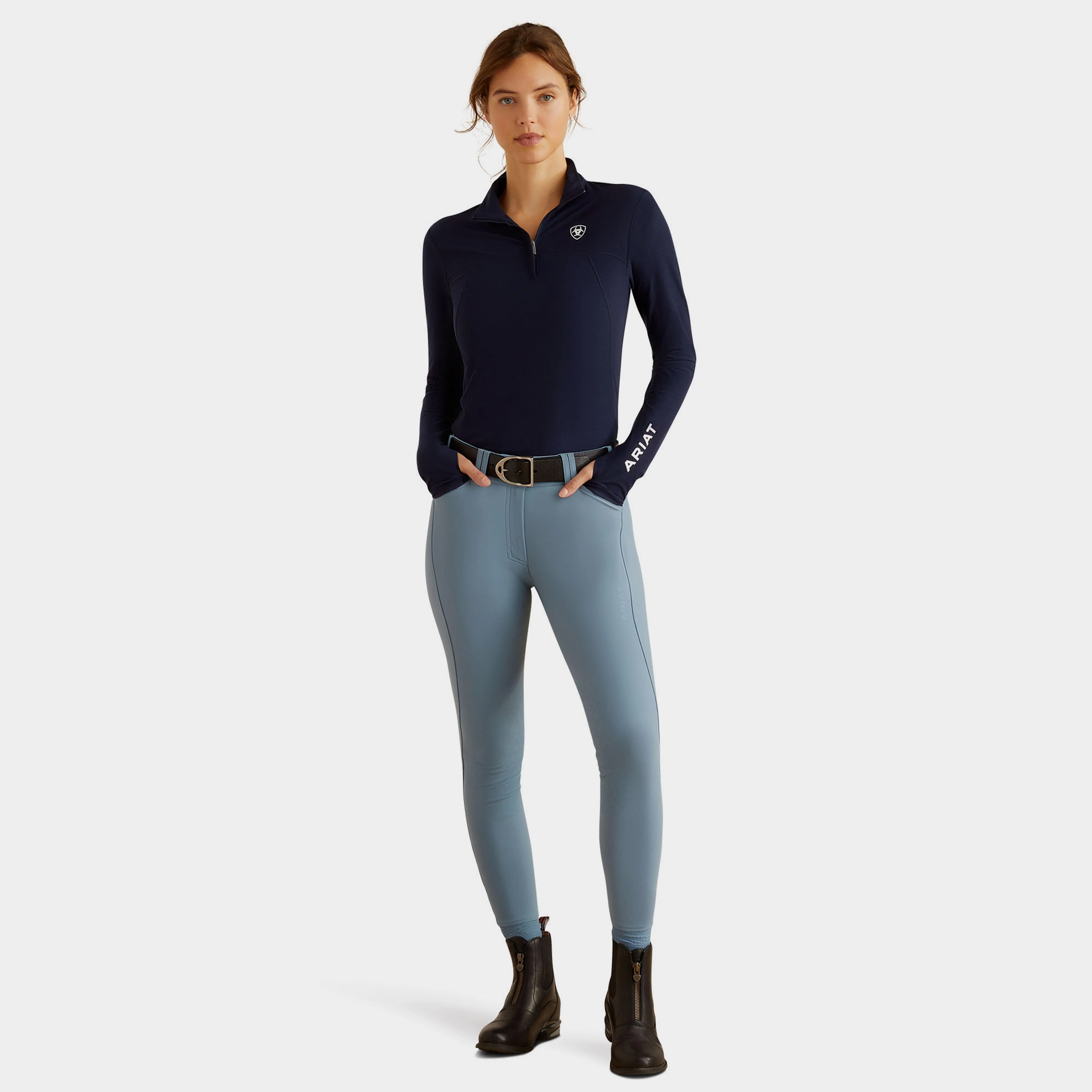 Womens Lowell 3.0 1/4 Zip Base Layer Navy Eclipse - Image 4