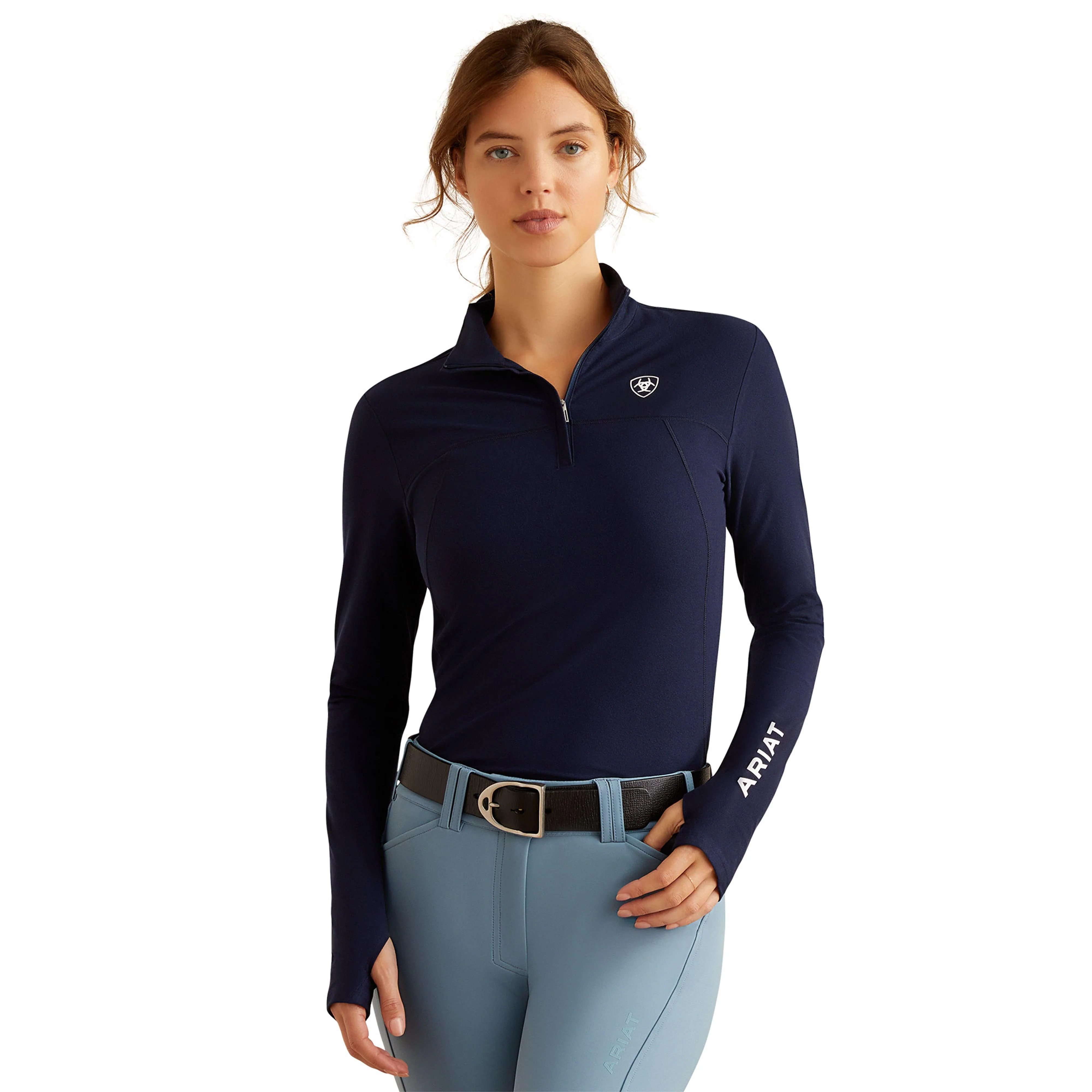 Womens Lowell 3.0 1/4 Zip Base Layer Navy Eclipse - Image 5
