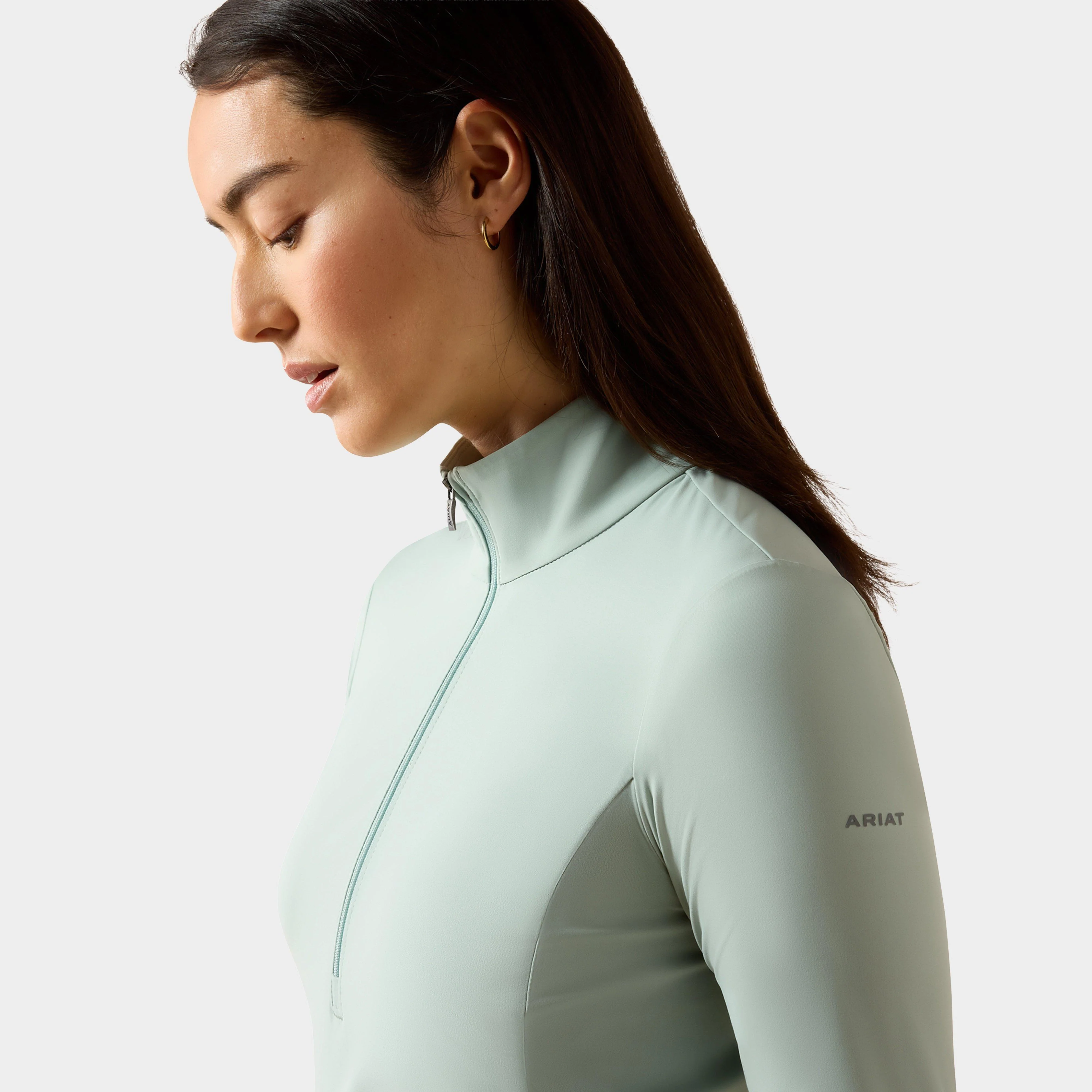Women's SolVeil ½ Zip Baselayer Blue Surf - Image 3
