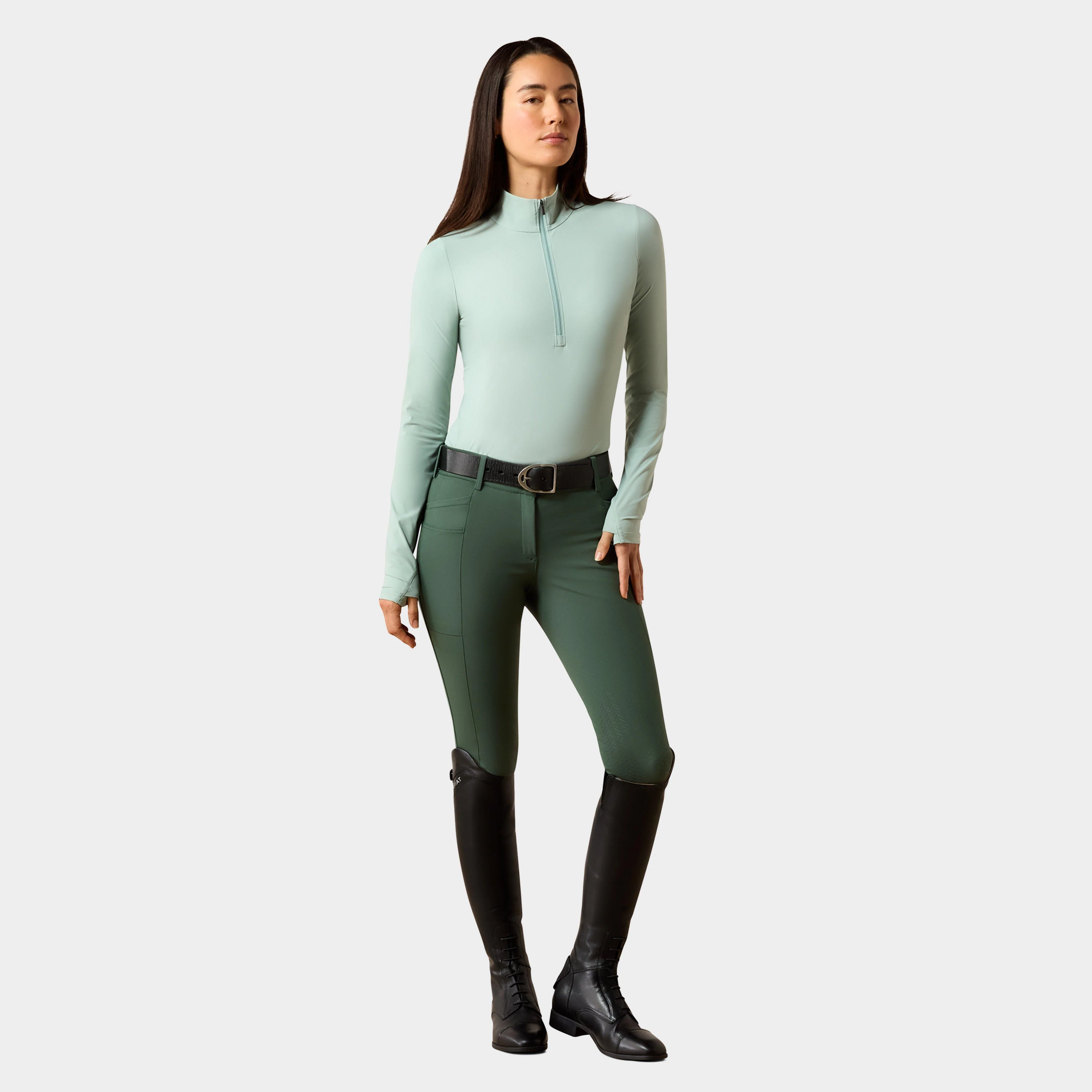 Women's SolVeil ½ Zip Baselayer Blue Surf - Image 5