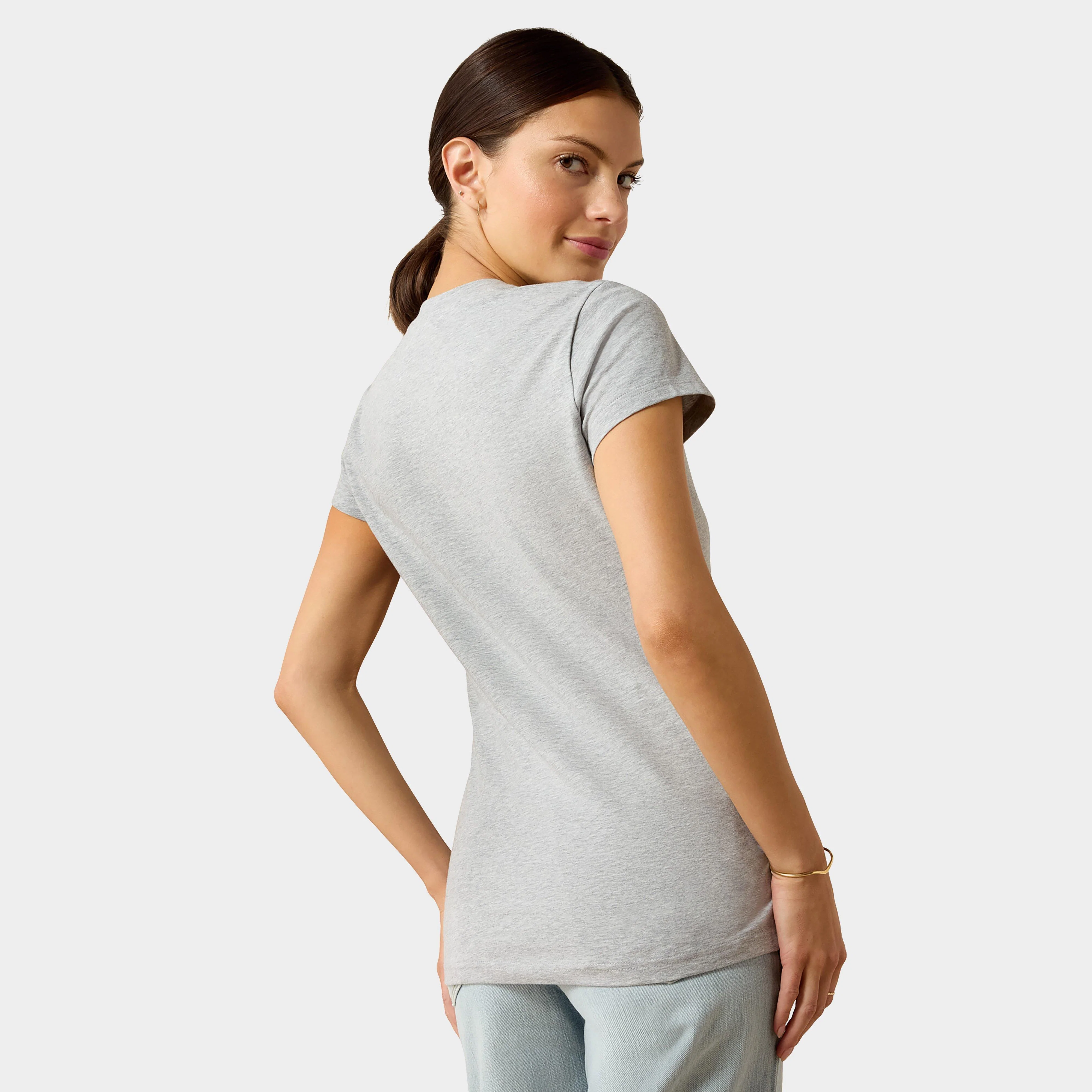 Women's Vertical Logo V T-Shirt - Image 2