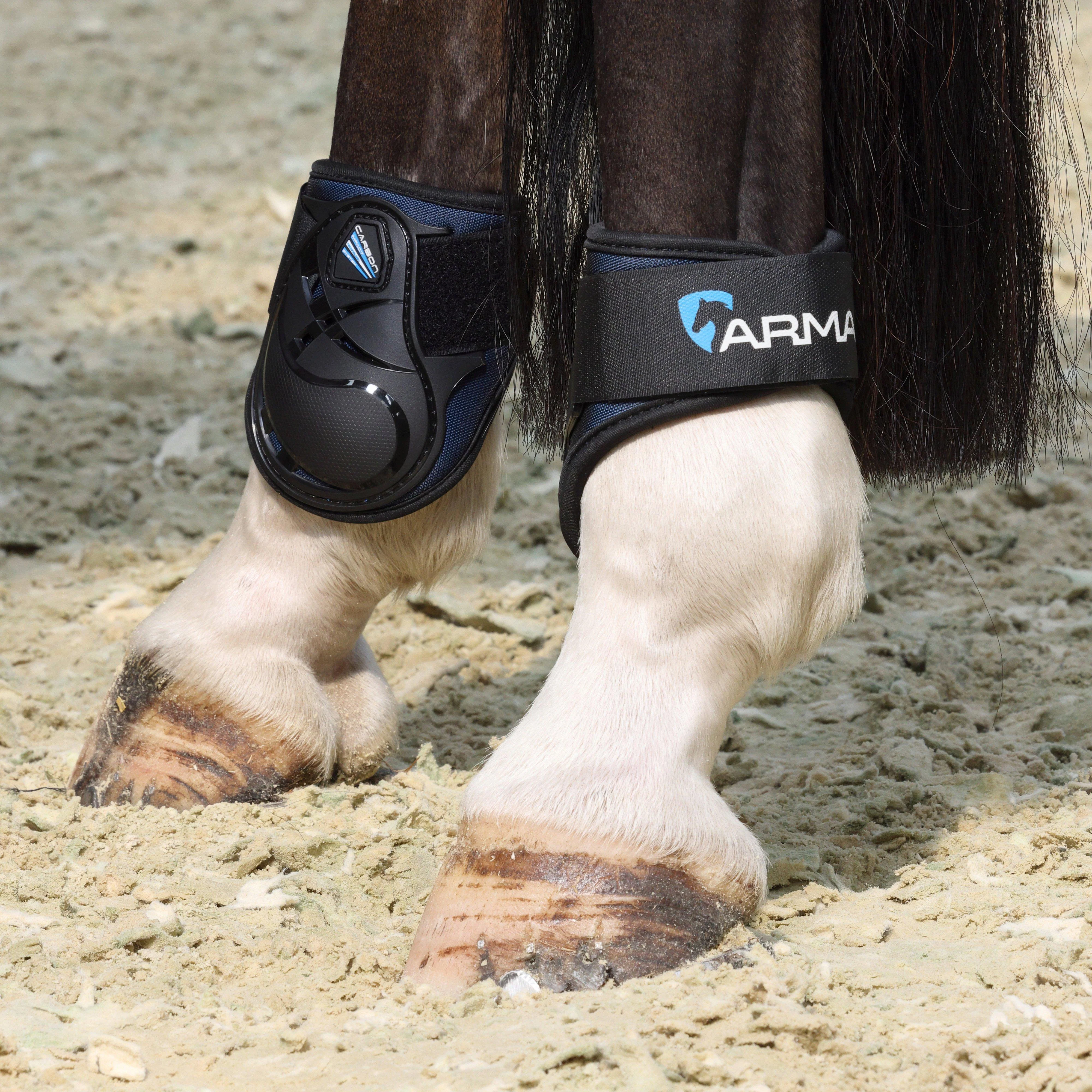 Carbon Open Fronted Fetlock Boots Black - Image 2