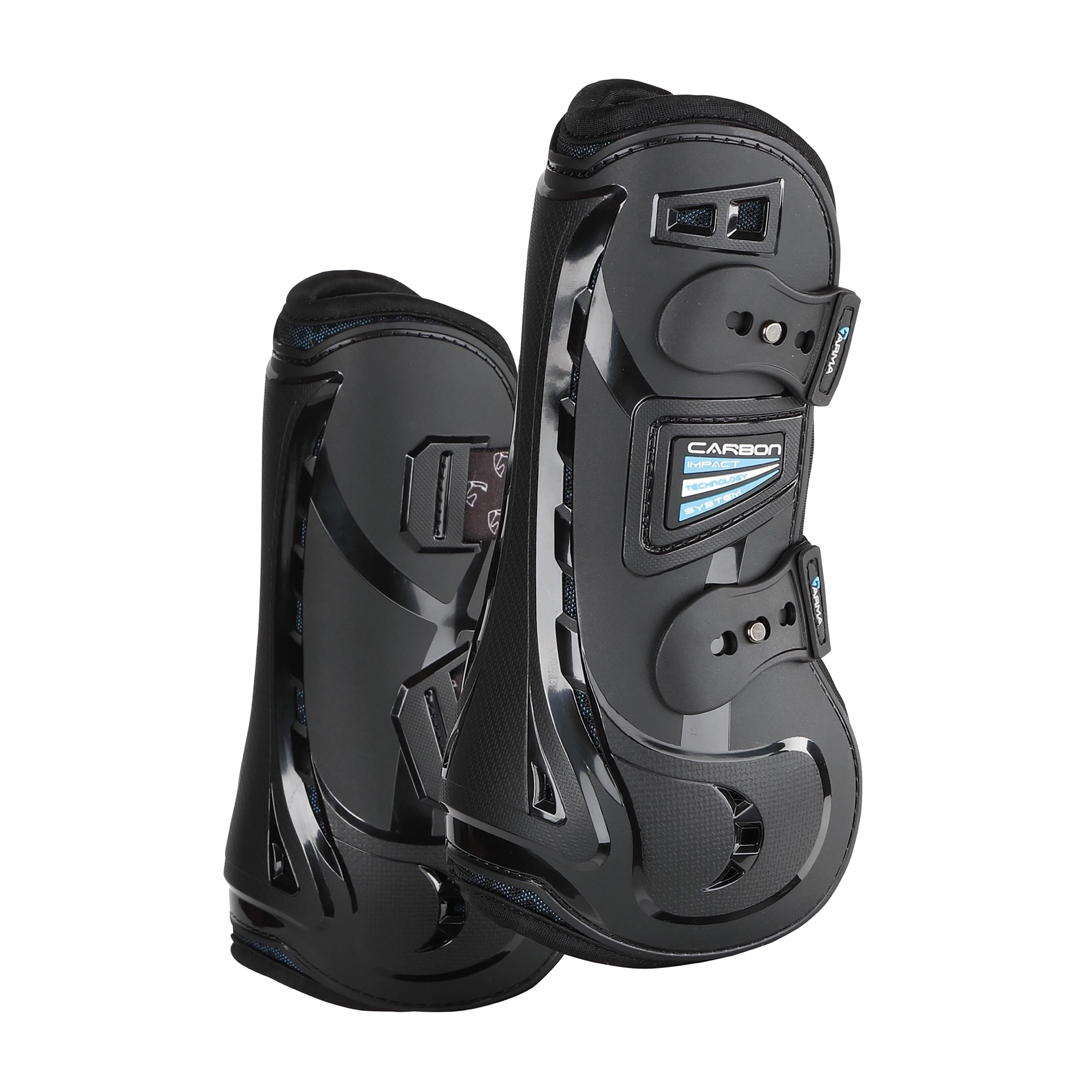 Carbon Open Fronted Tendon Boots Black - Image 4