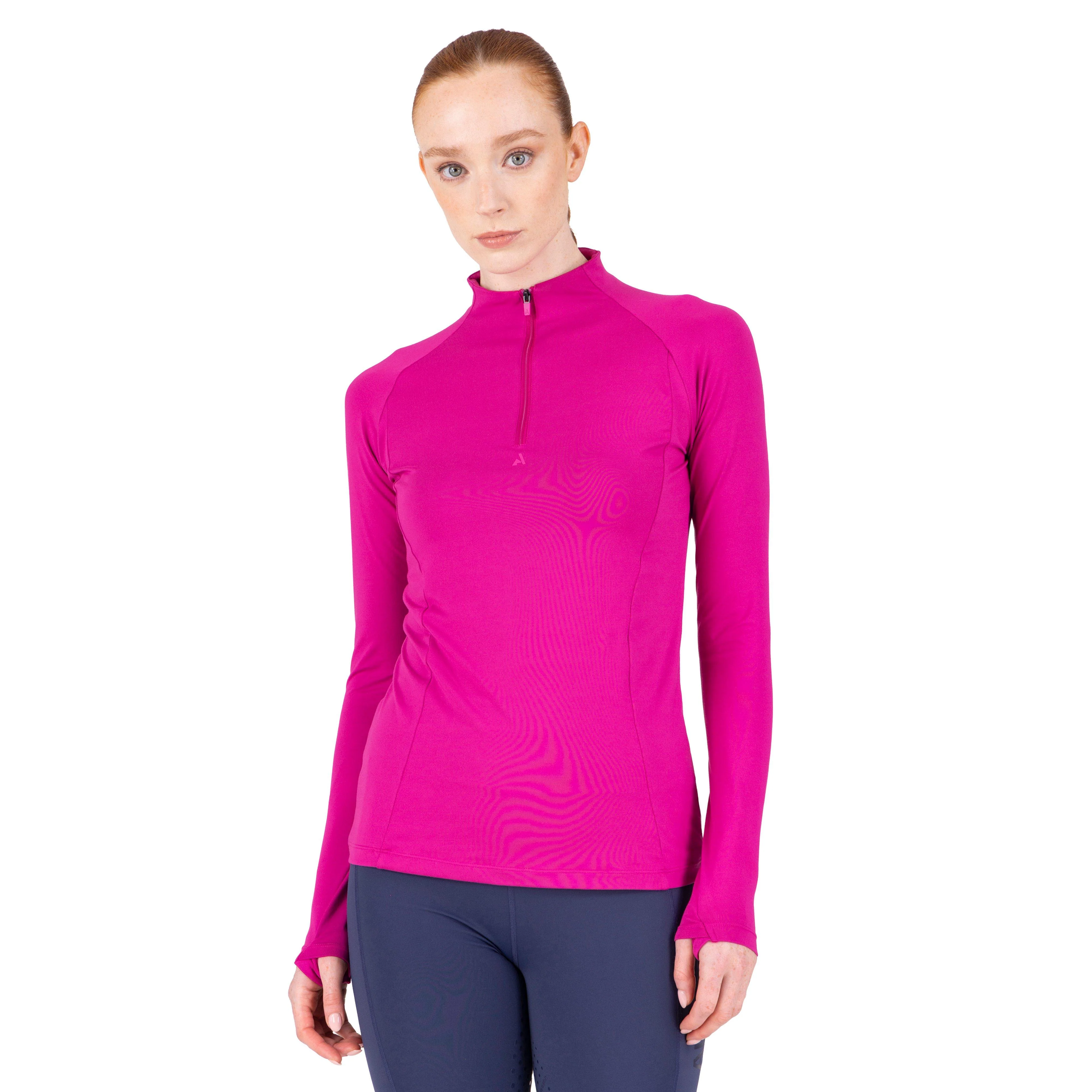 Women's React Long Sleeve Base Layer Fuchsia - Image 7