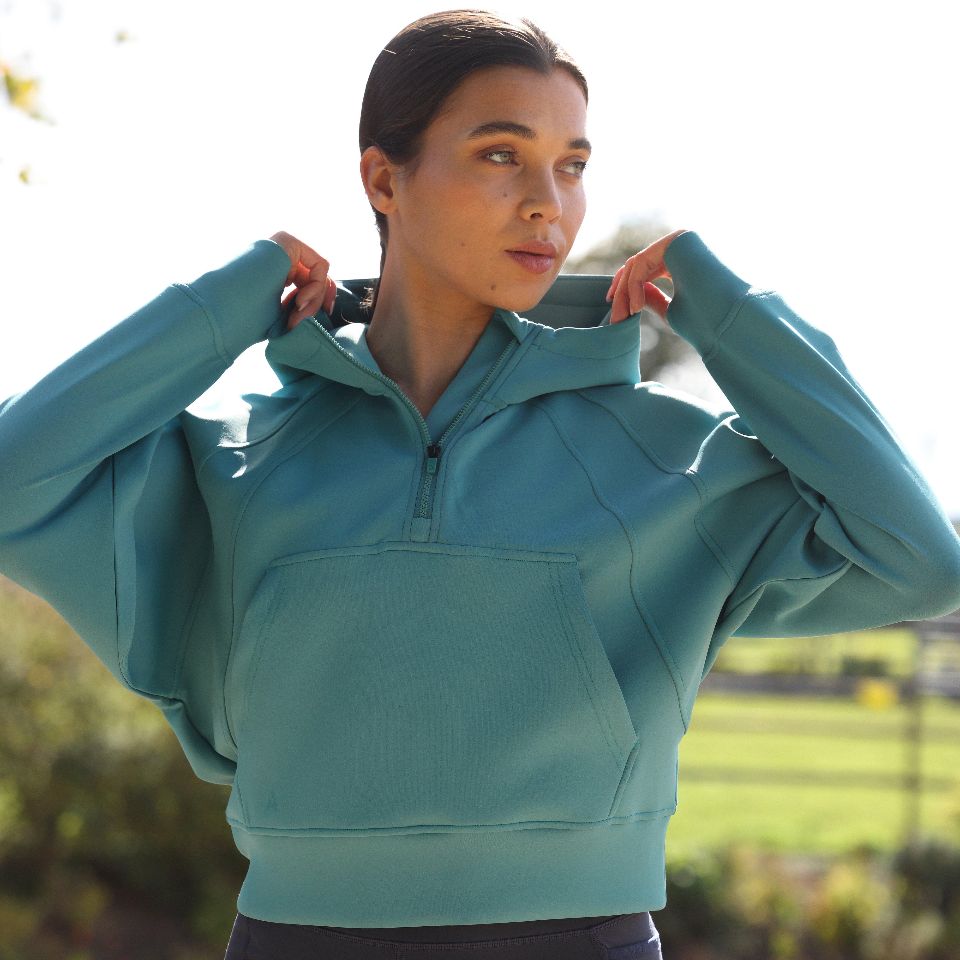 Women’s React Quarter Zip Hoodie Haze - Image 11