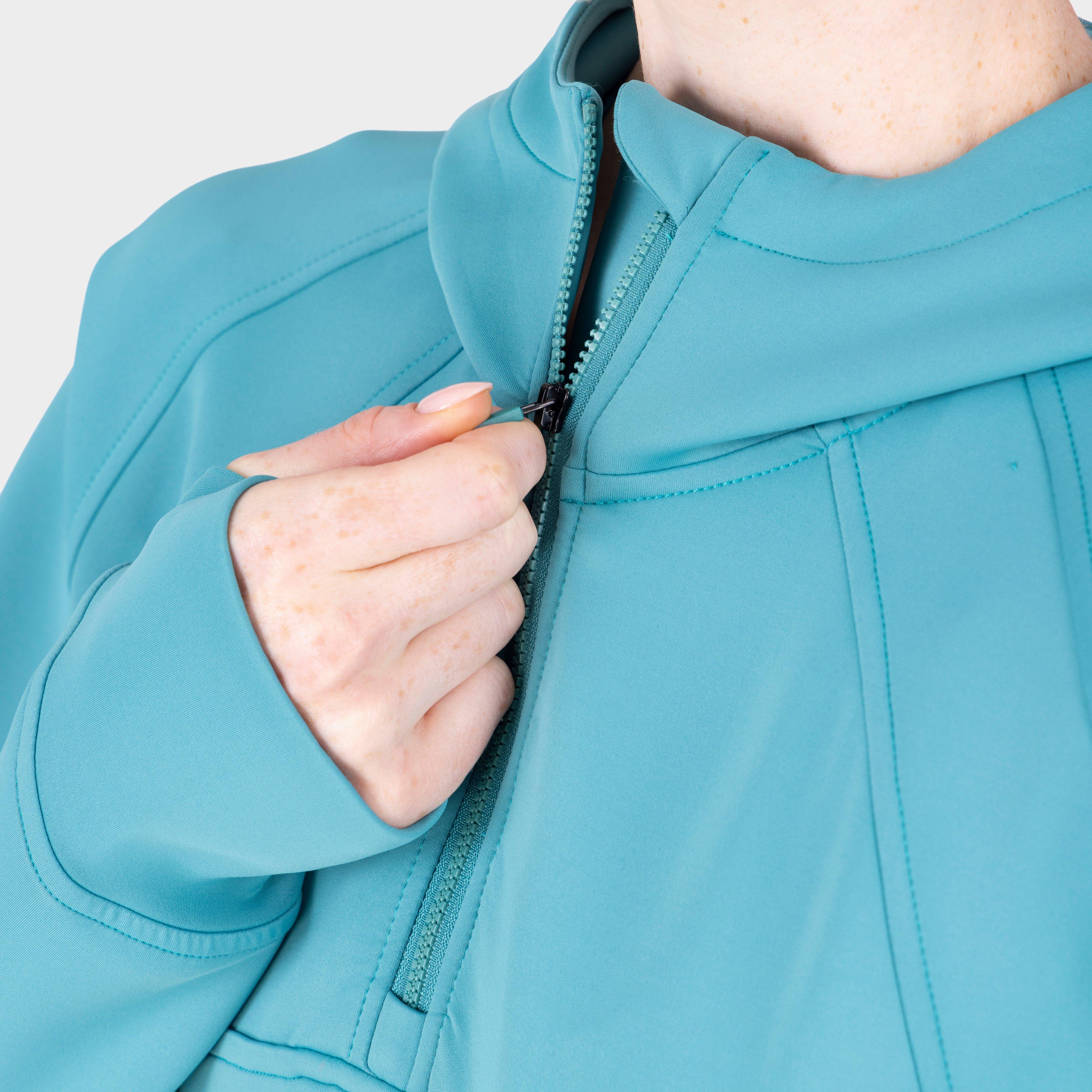 Women’s React Quarter Zip Hoodie Haze - Image 3