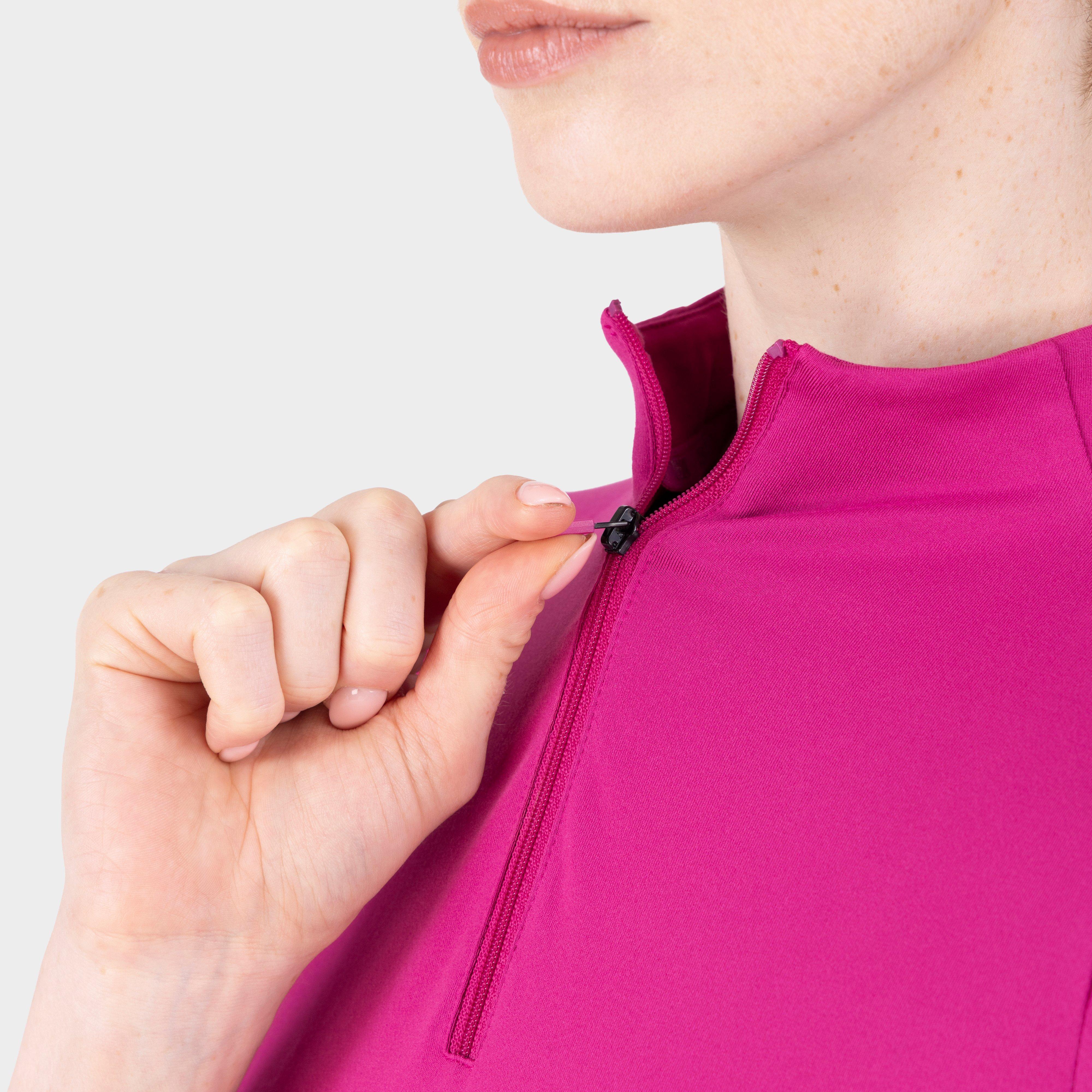 Women's React Short Sleeve Base Layer Fuchsia - Image 3