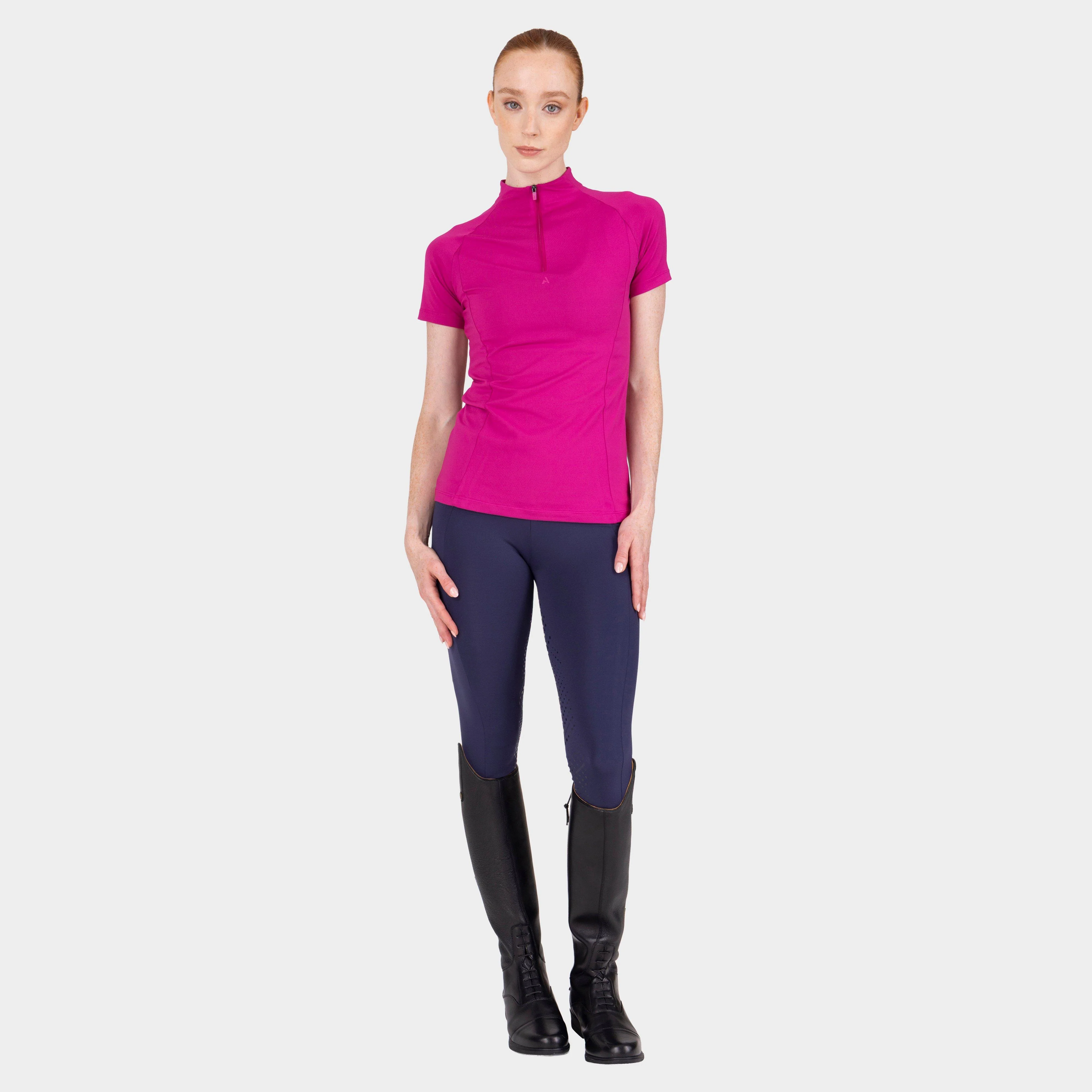 Women's React Short Sleeve Base Layer Fuchsia - Image 6