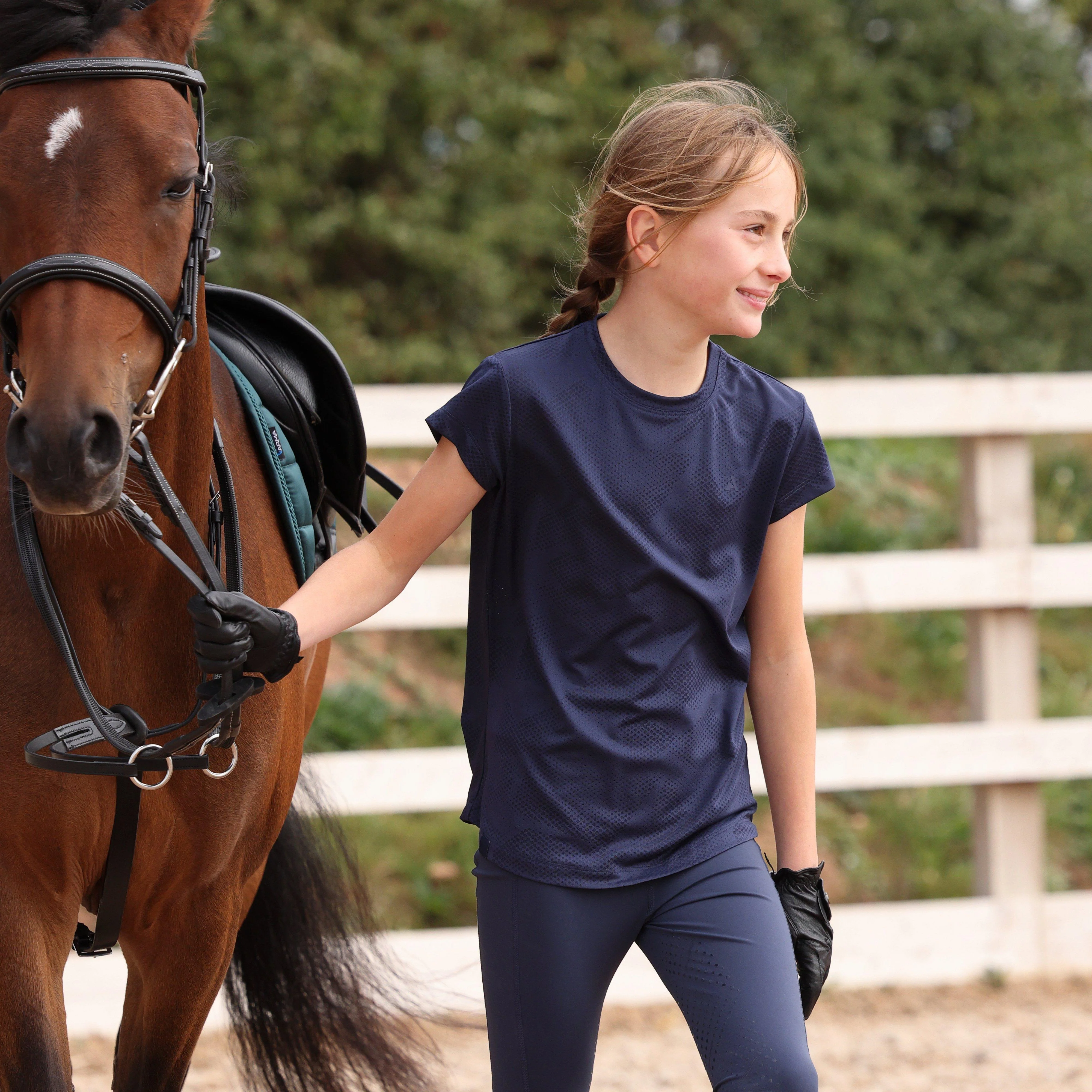 Young Rider React Tech T-Shirt Midnight - Image 4