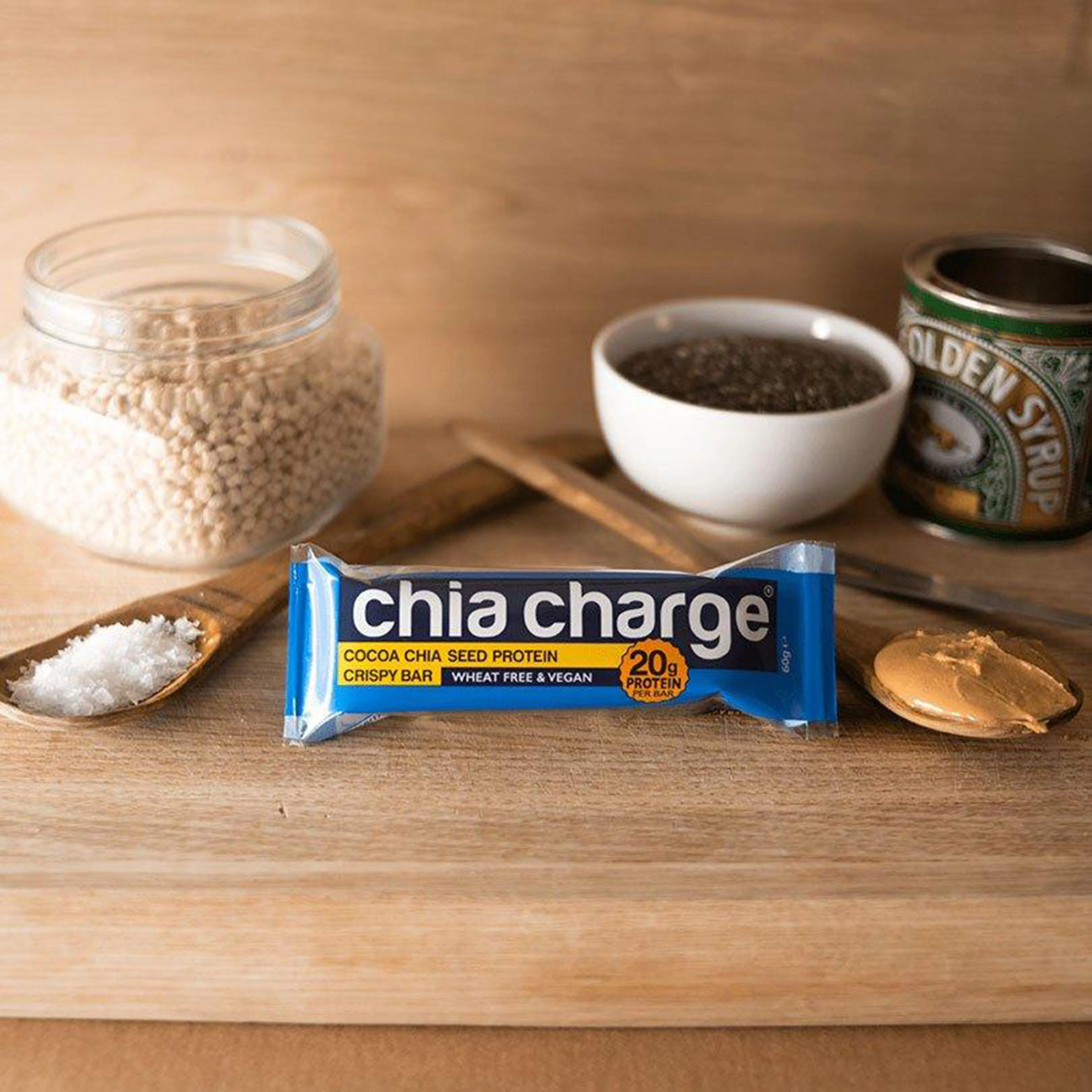 Cocoa Chia Seed Protein Crispy Bar 60g - Image 2