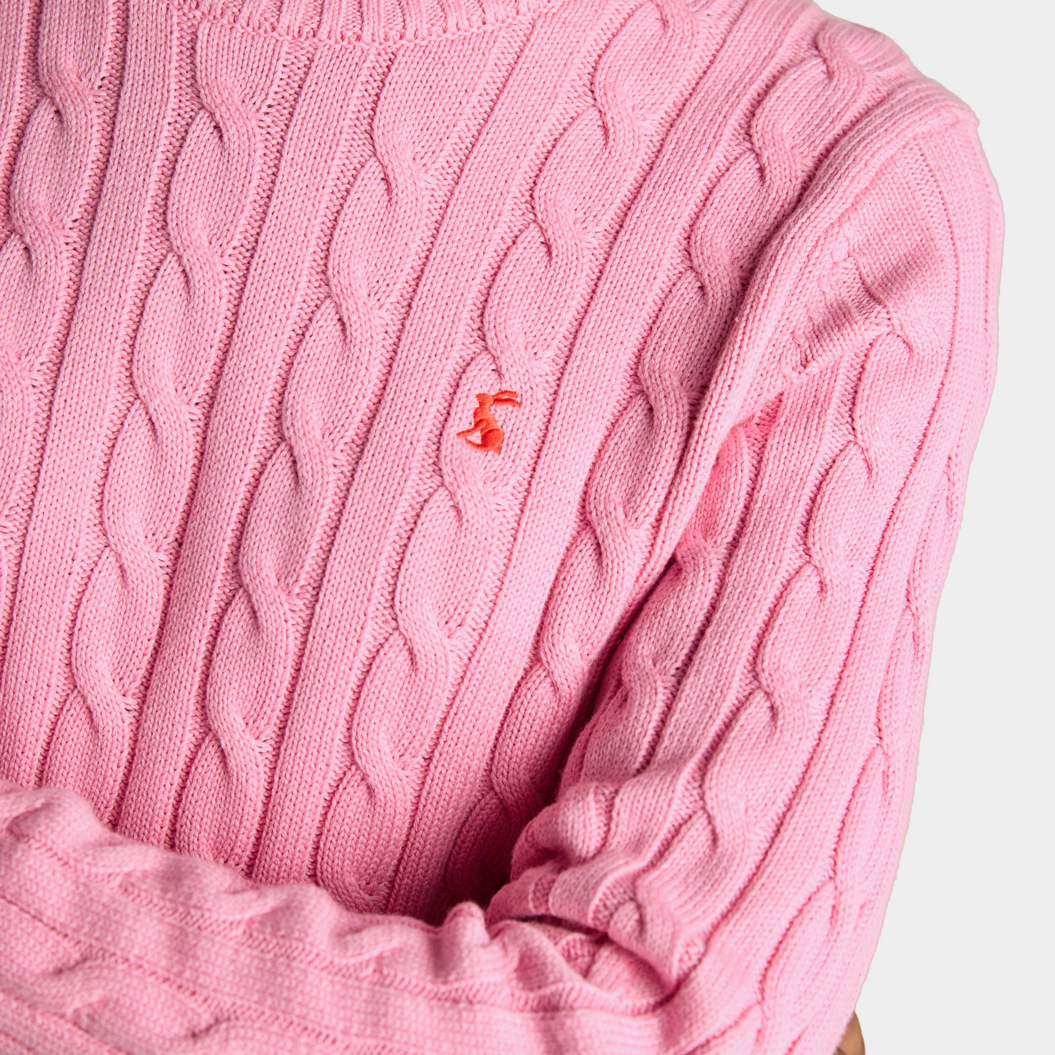 Classic Crew Neck Cotton Cable Knit Jumper - Image 4