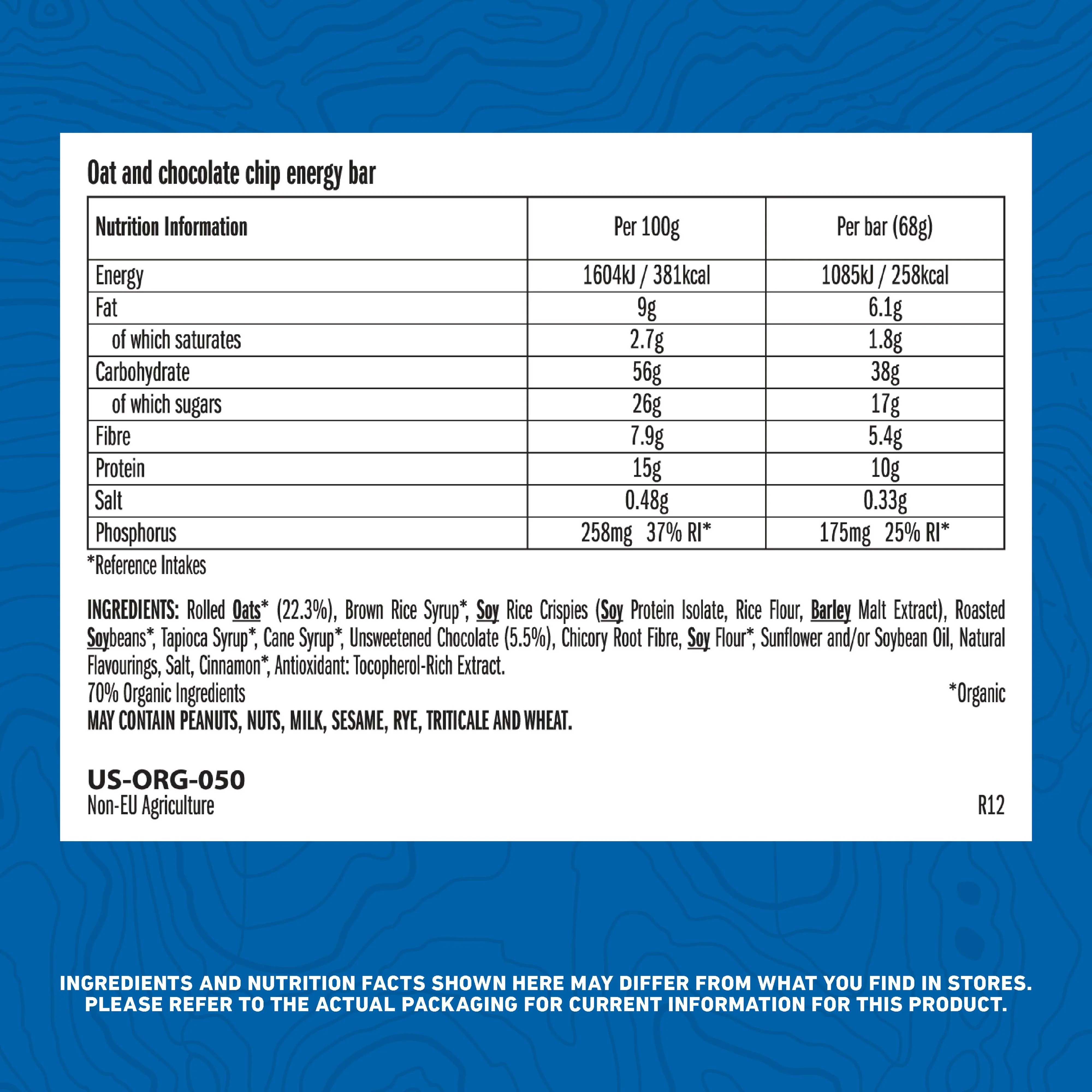 Chocolate Chip Energy Bar 68g - Image 5