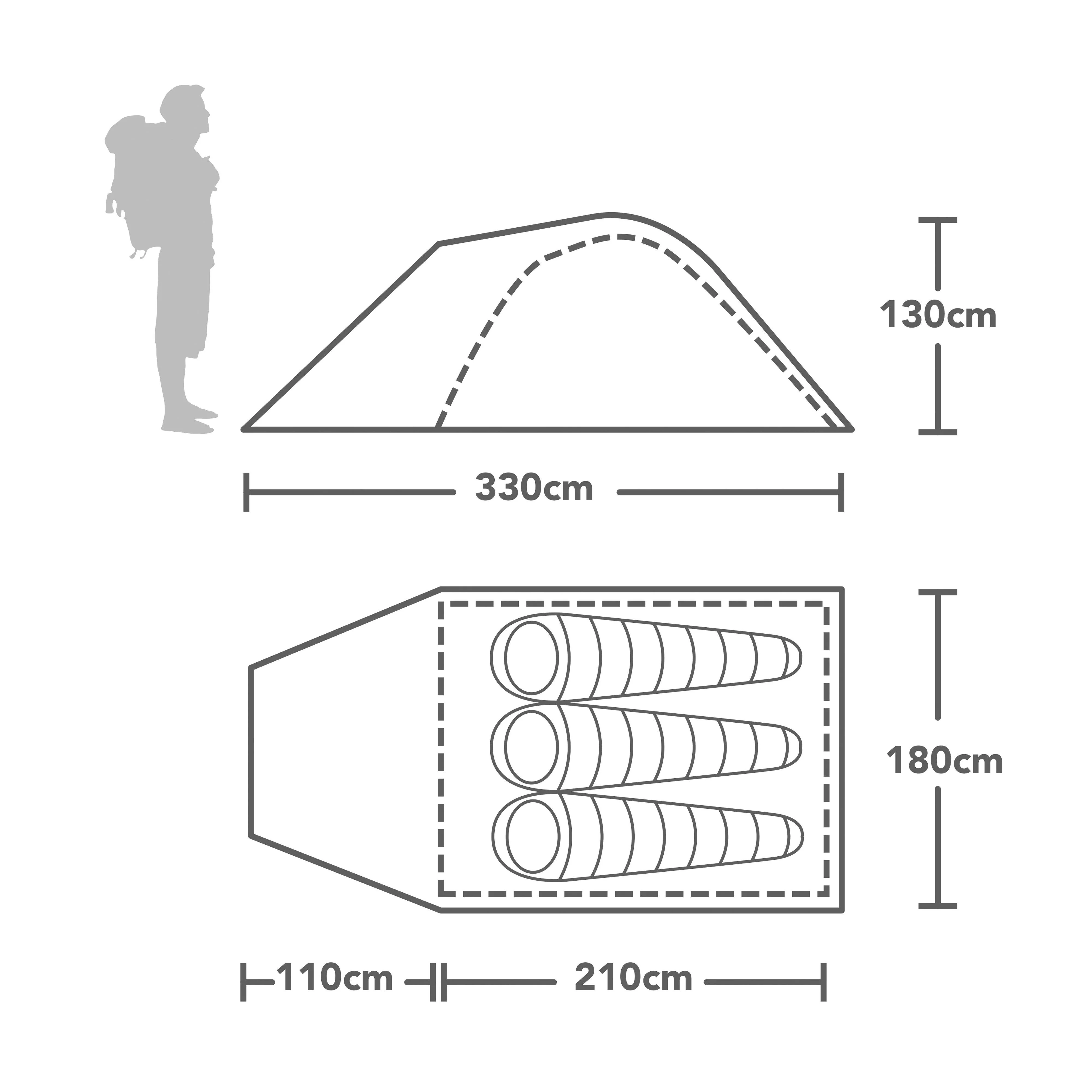 Kentmere Pro 3+ BlackOut Tent - Image 2