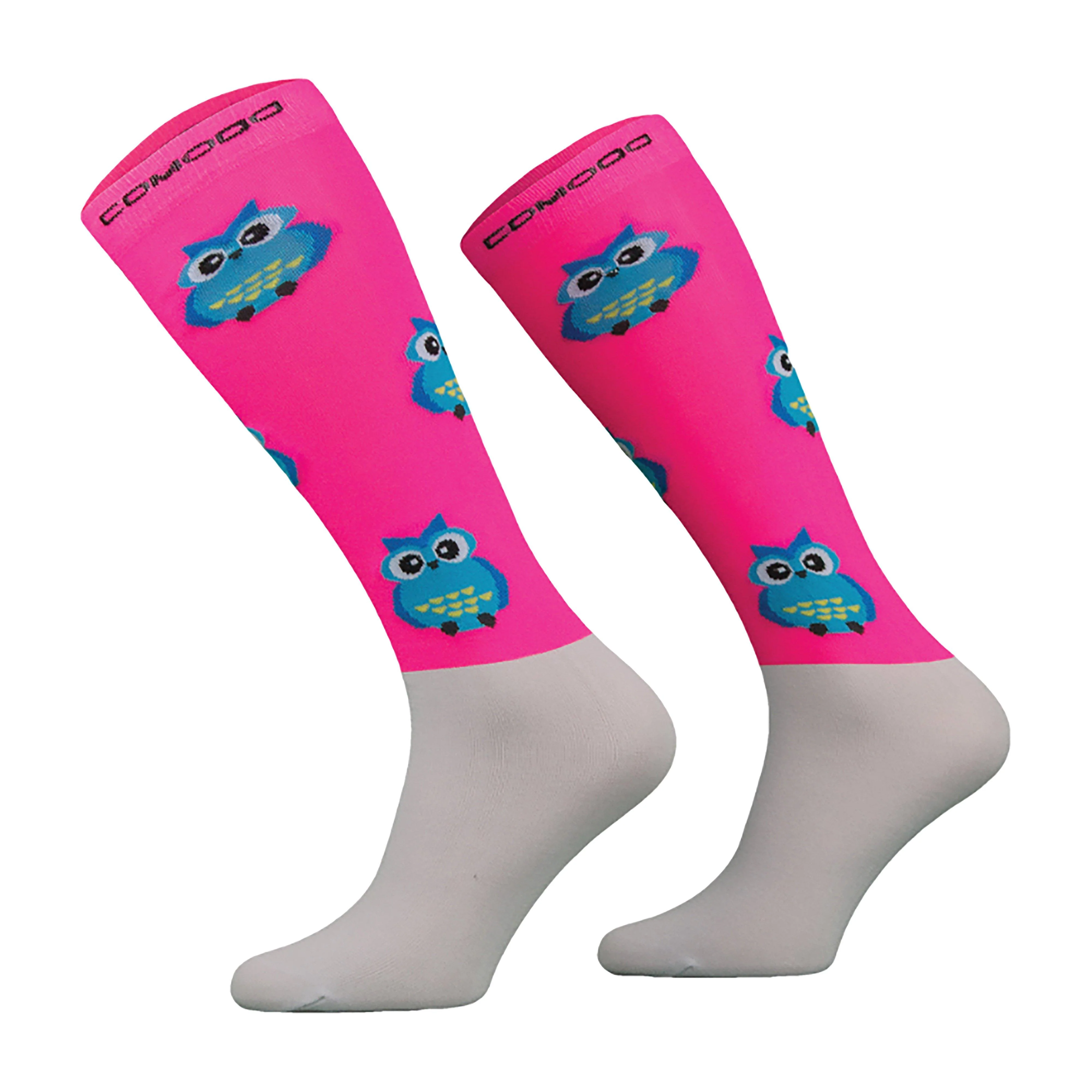 Adults Microfibre Socks Pink Owl - Image 2