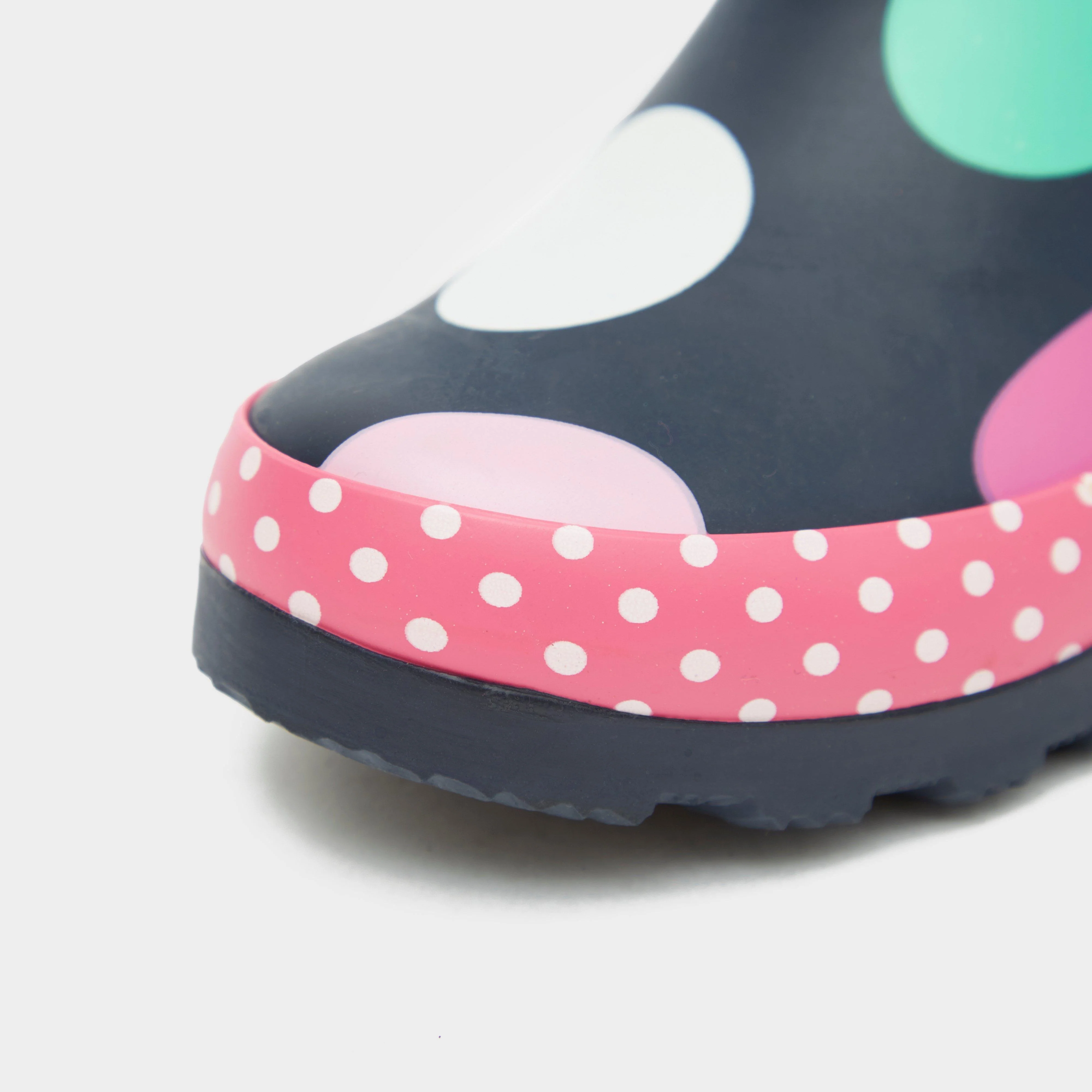 Multicoloured Dotty Jnr Pull On Wellington Boots - Image 5