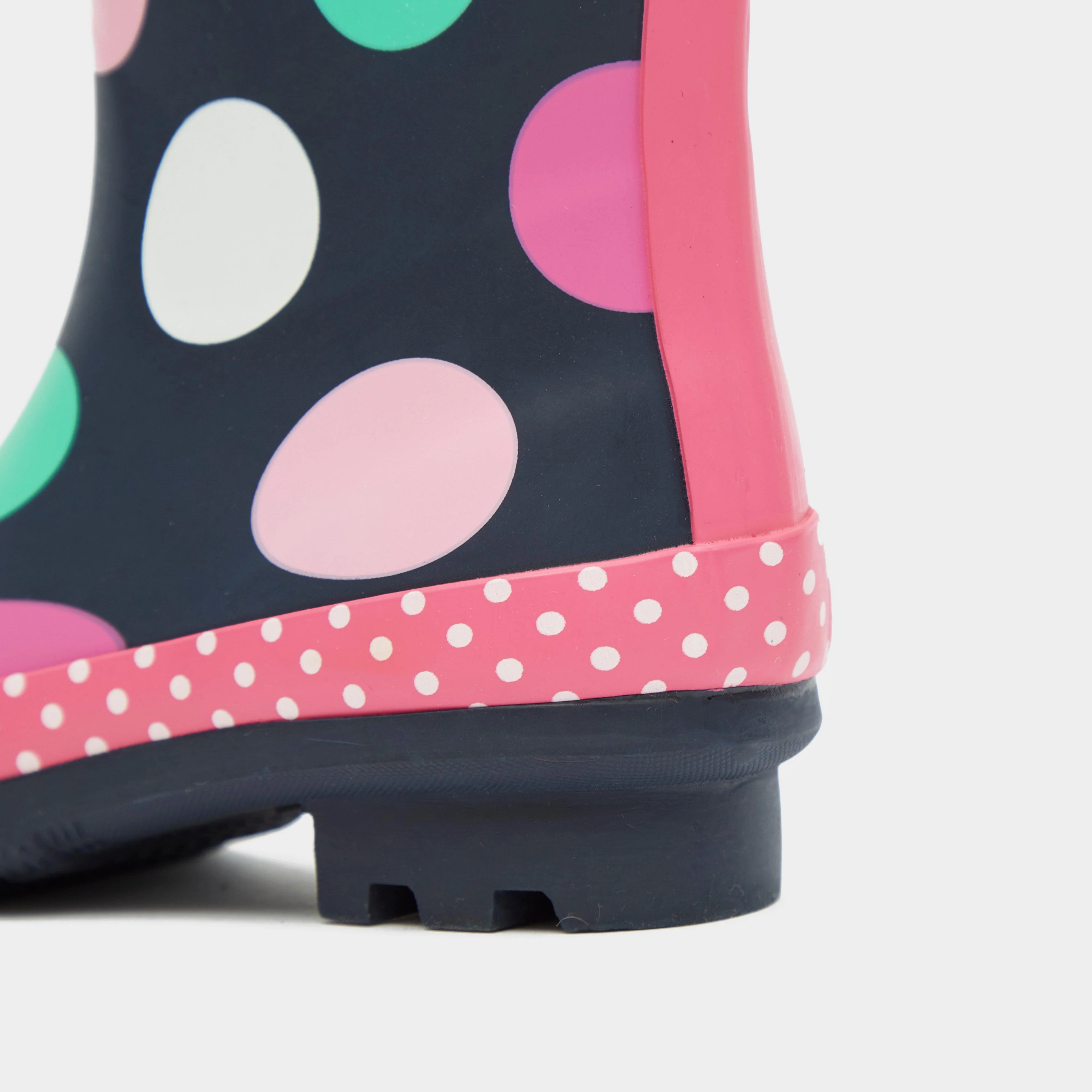 Multicoloured Dotty Jnr Pull On Wellington Boots - Image 6