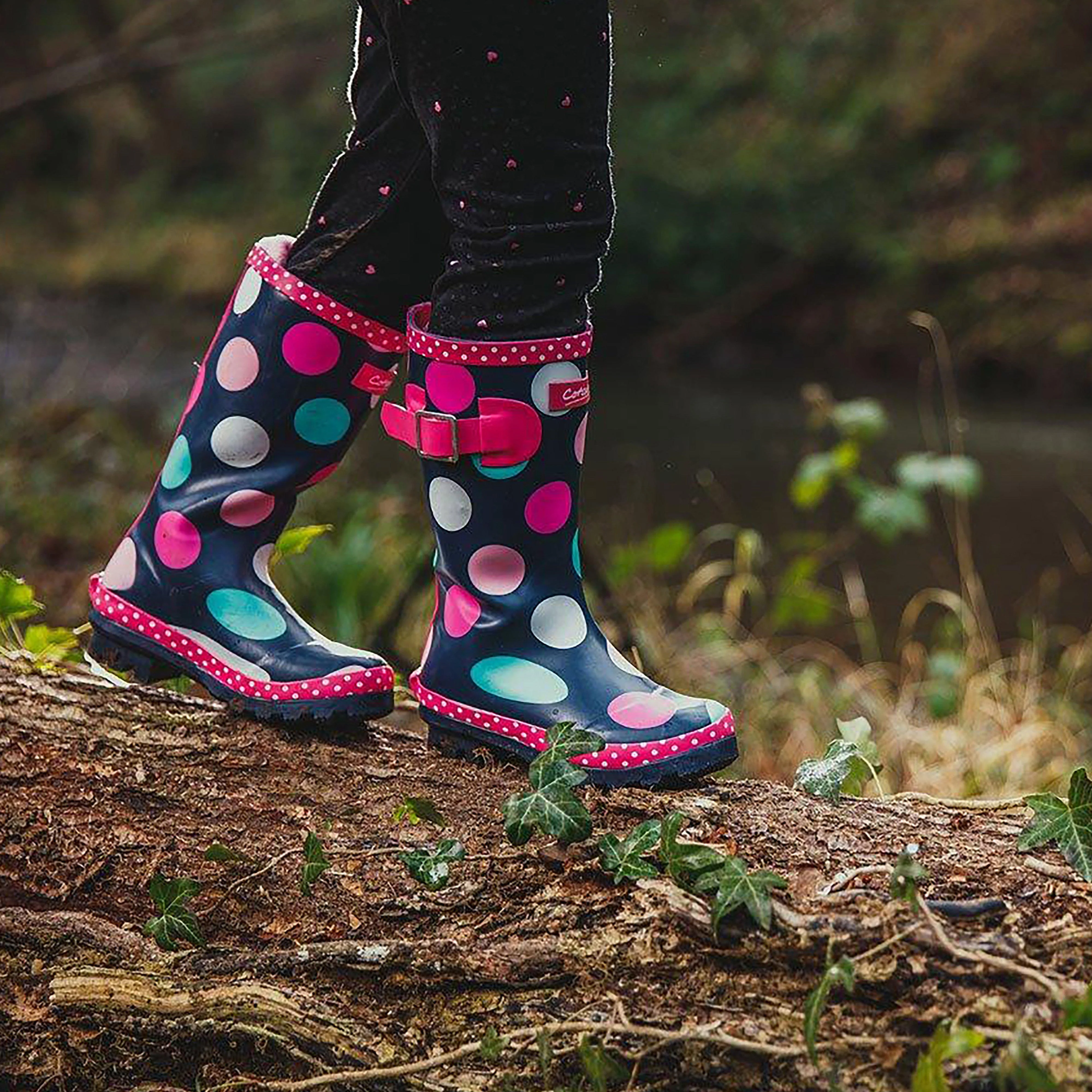 Multicoloured Dotty Jnr Pull On Wellington Boots - Image 8