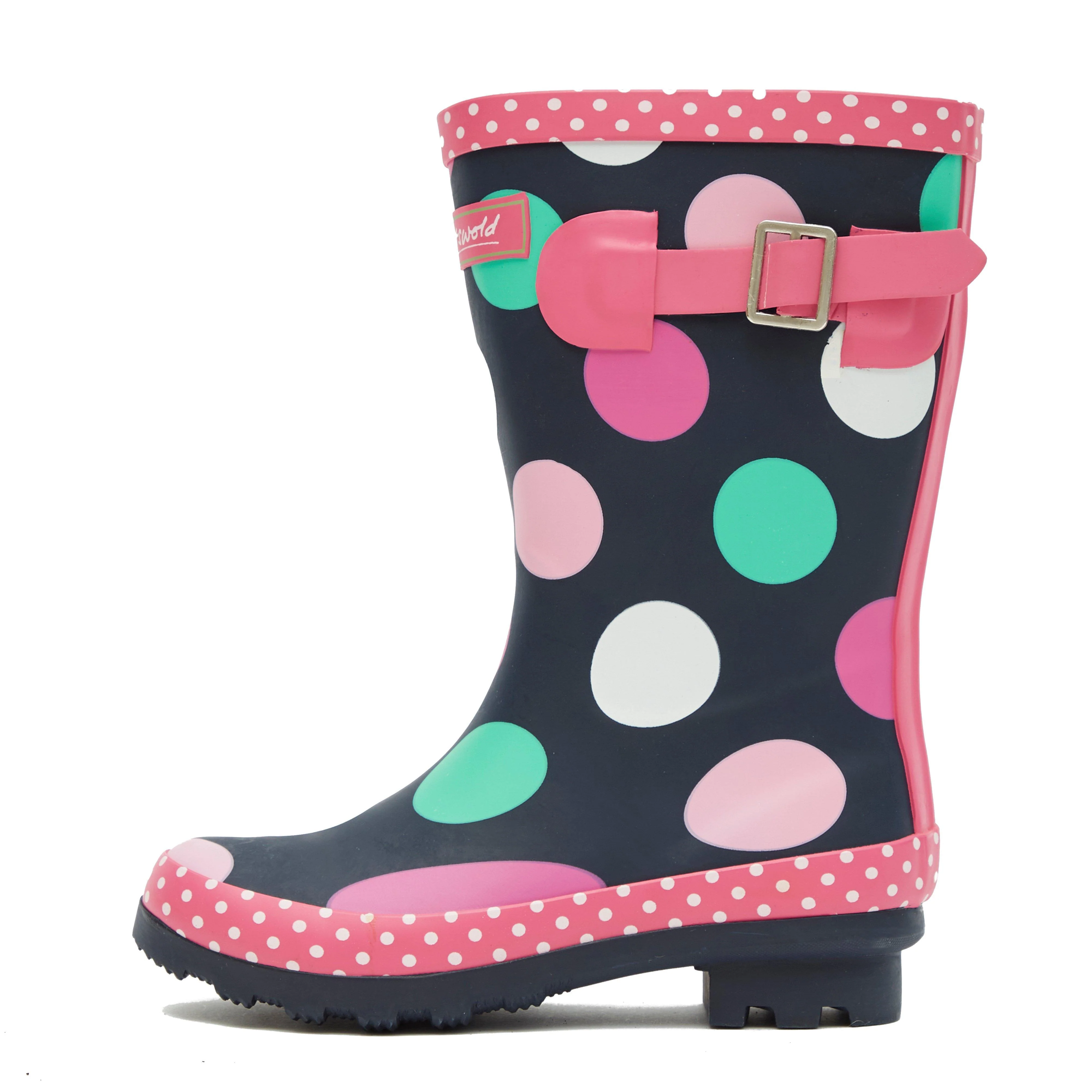 Multicoloured Dotty Jnr Pull On Wellington Boots - Image 9