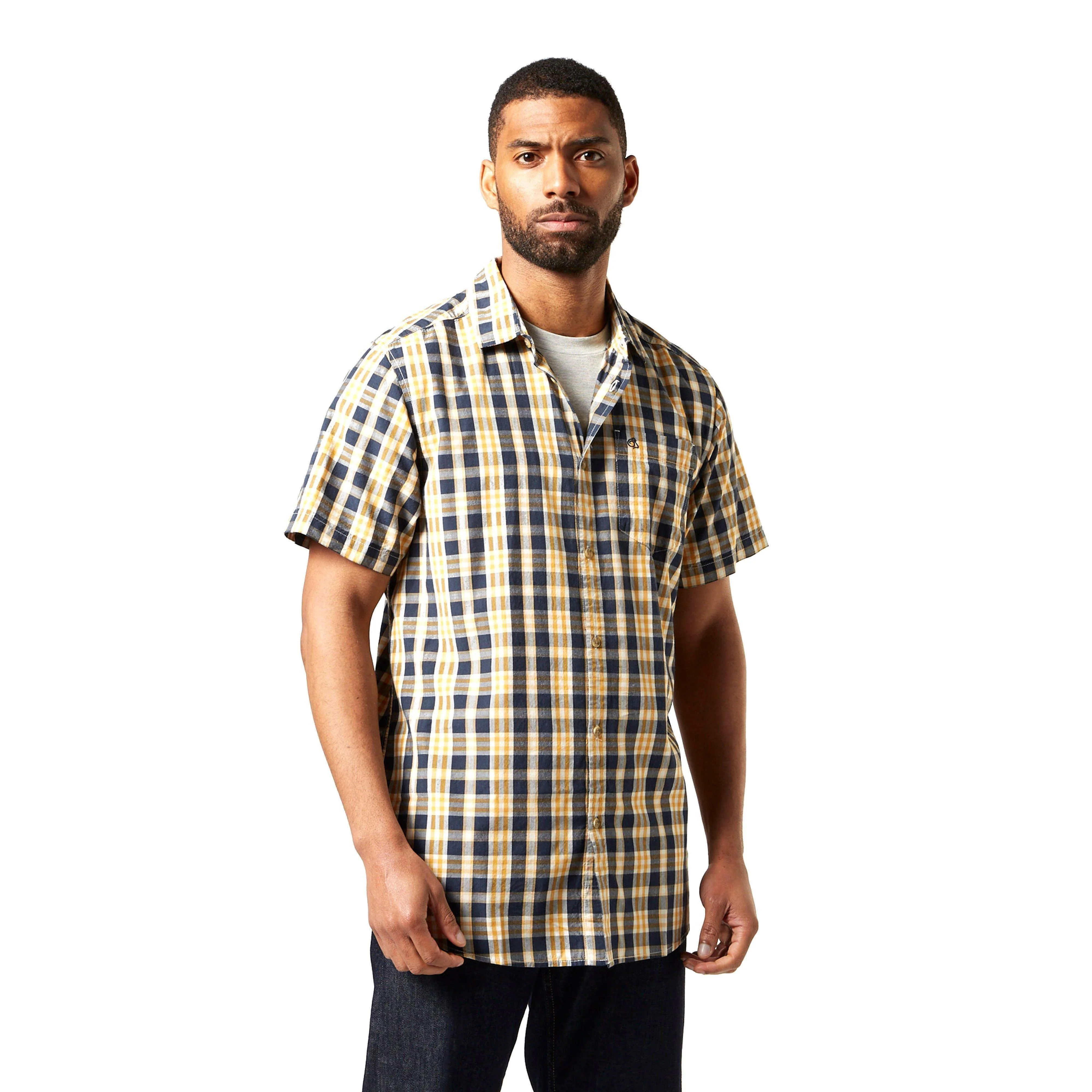 Men's Jose Short Sleeved Check Shirt - Image 6