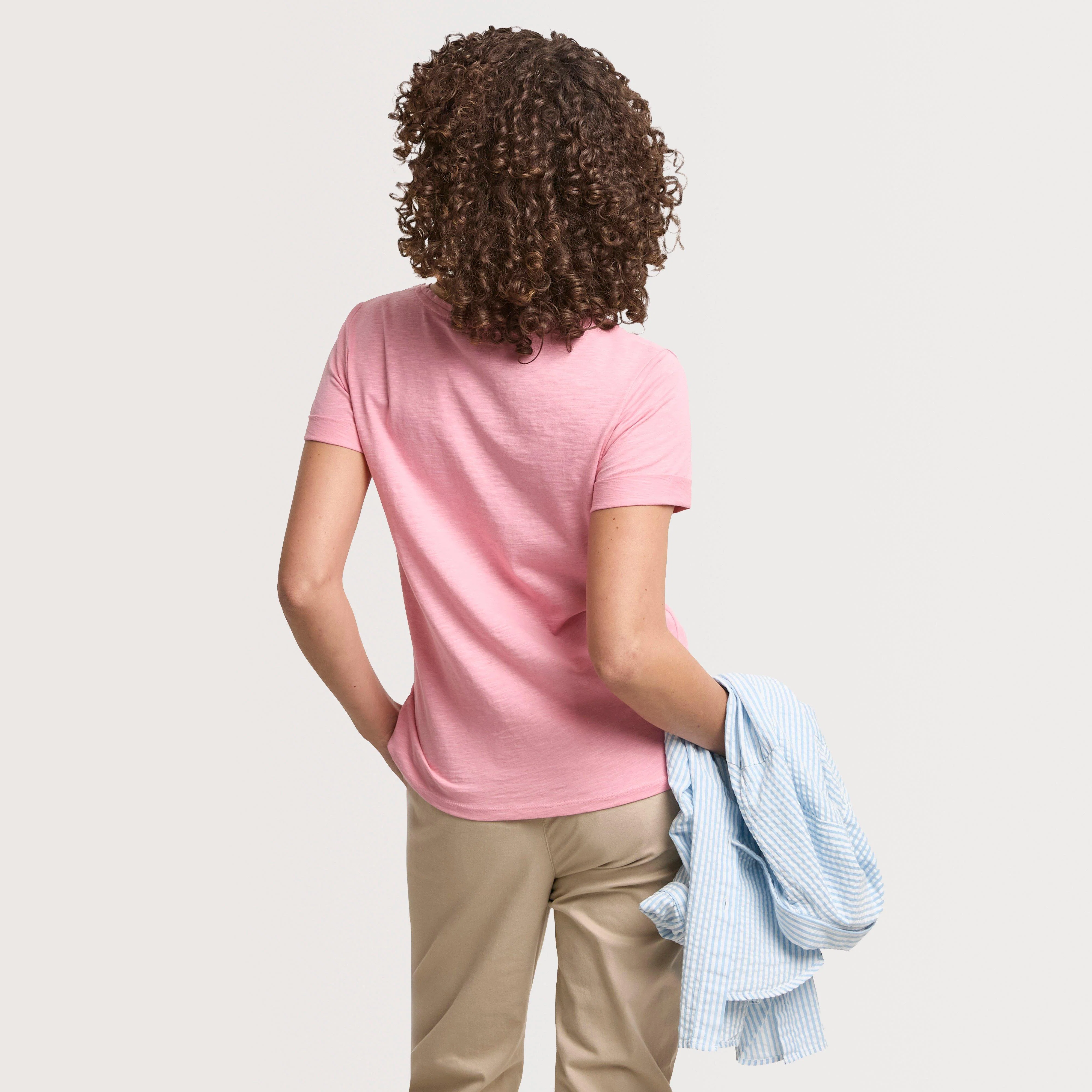 Women's Perfect V Neck Slub T-Shirt - Image 4
