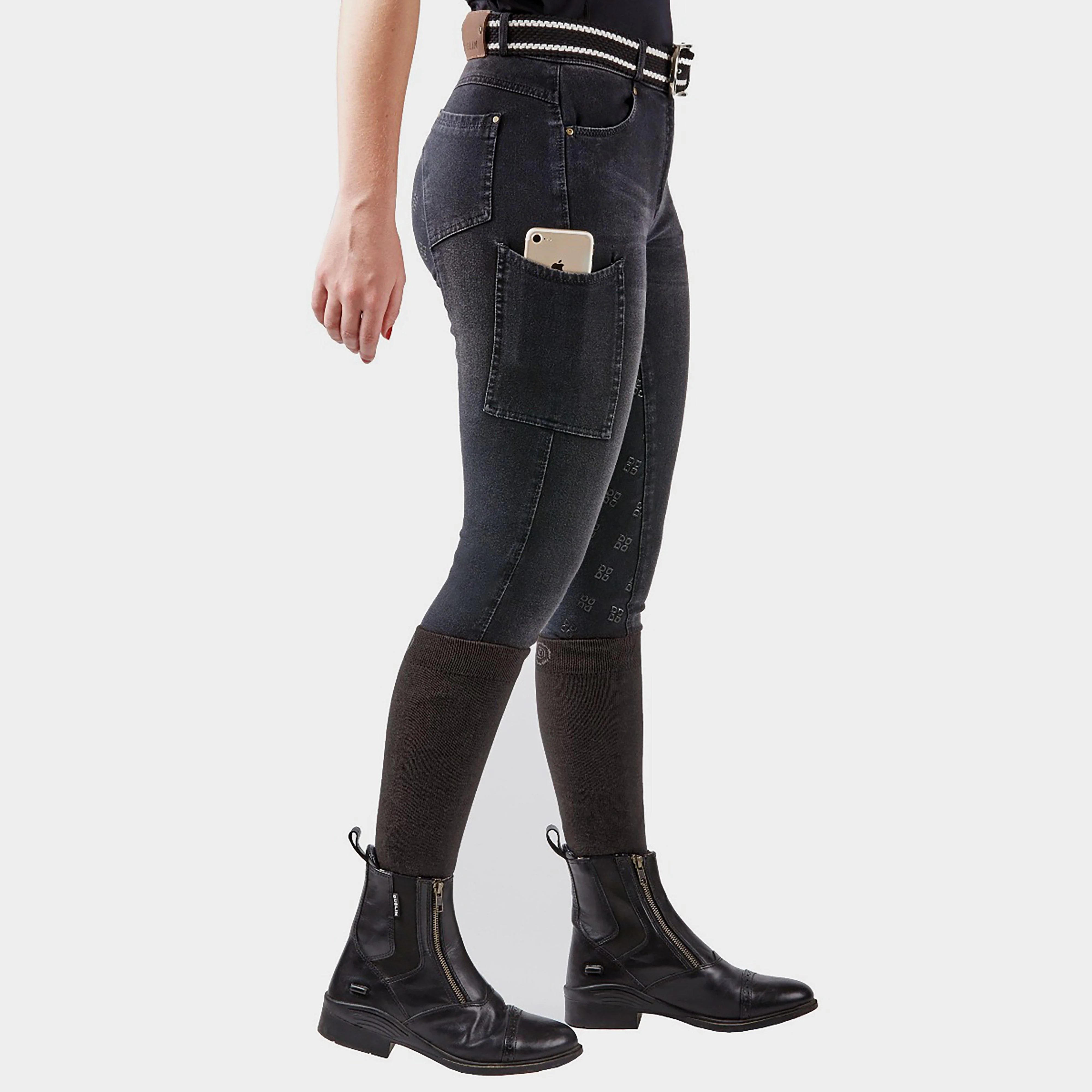 Women's Shona Full Grip Silicone Denim Breeches - Image 3