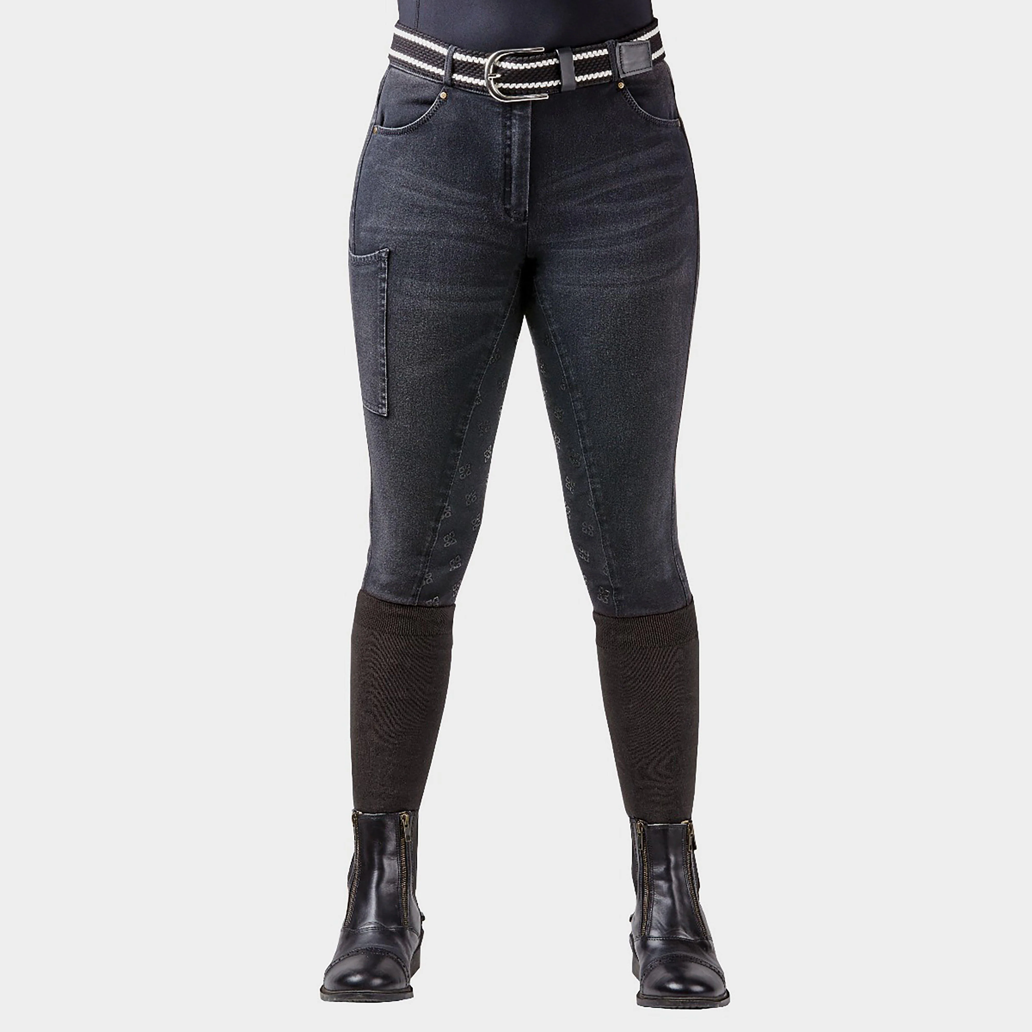 Women's Shona Full Grip Silicone Denim Breeches - Image 4