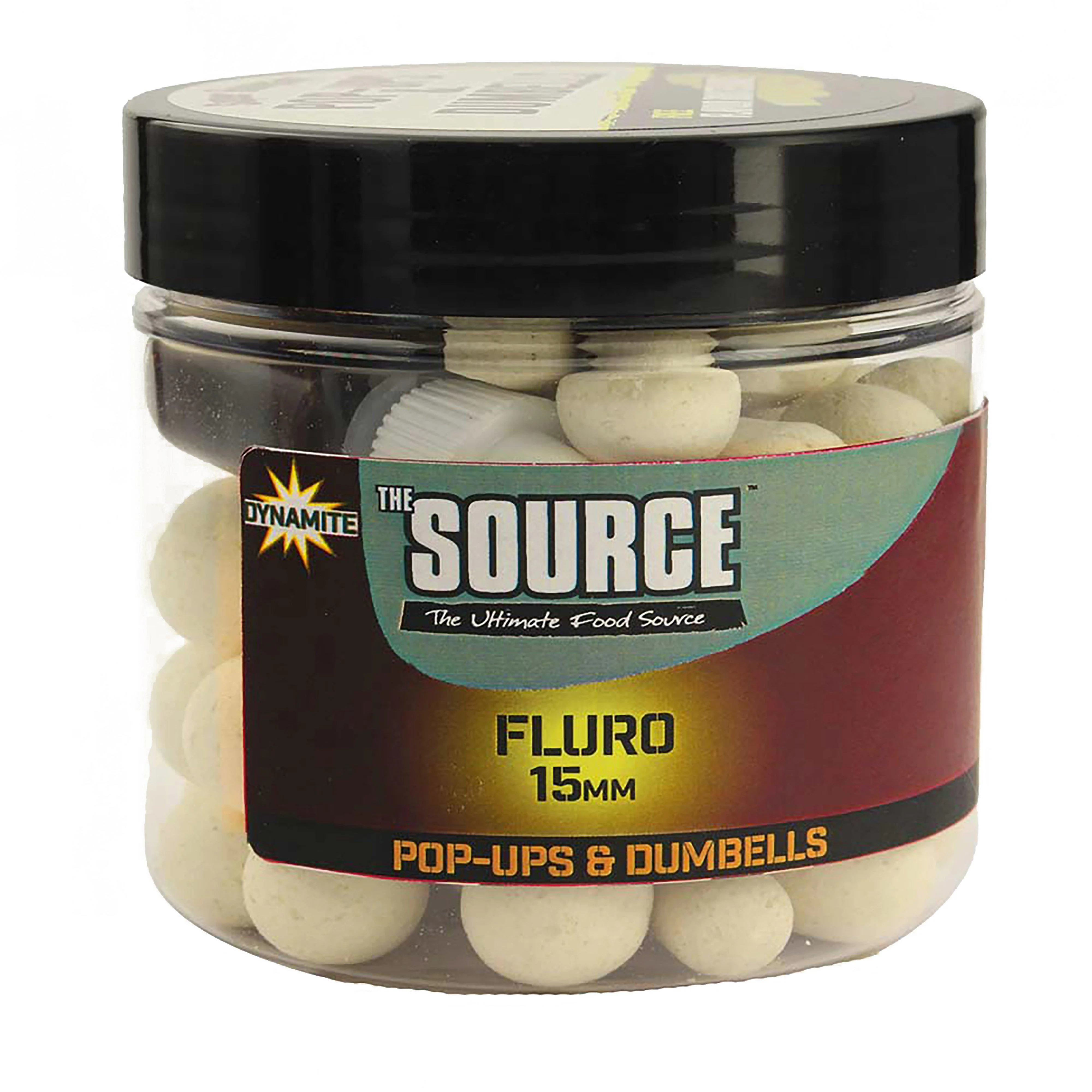 Dynamite Baits Source White Fluoro 15mm Pop Ups - Image 2