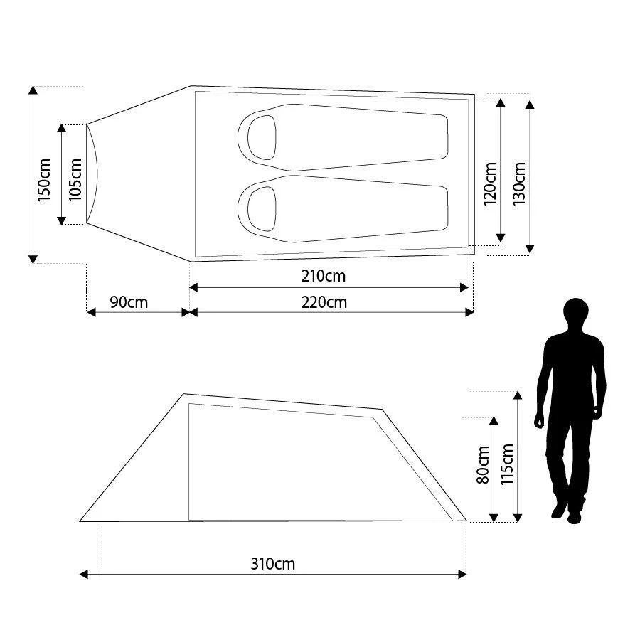 Backpacker DLX 2 Man Tent - Image 2