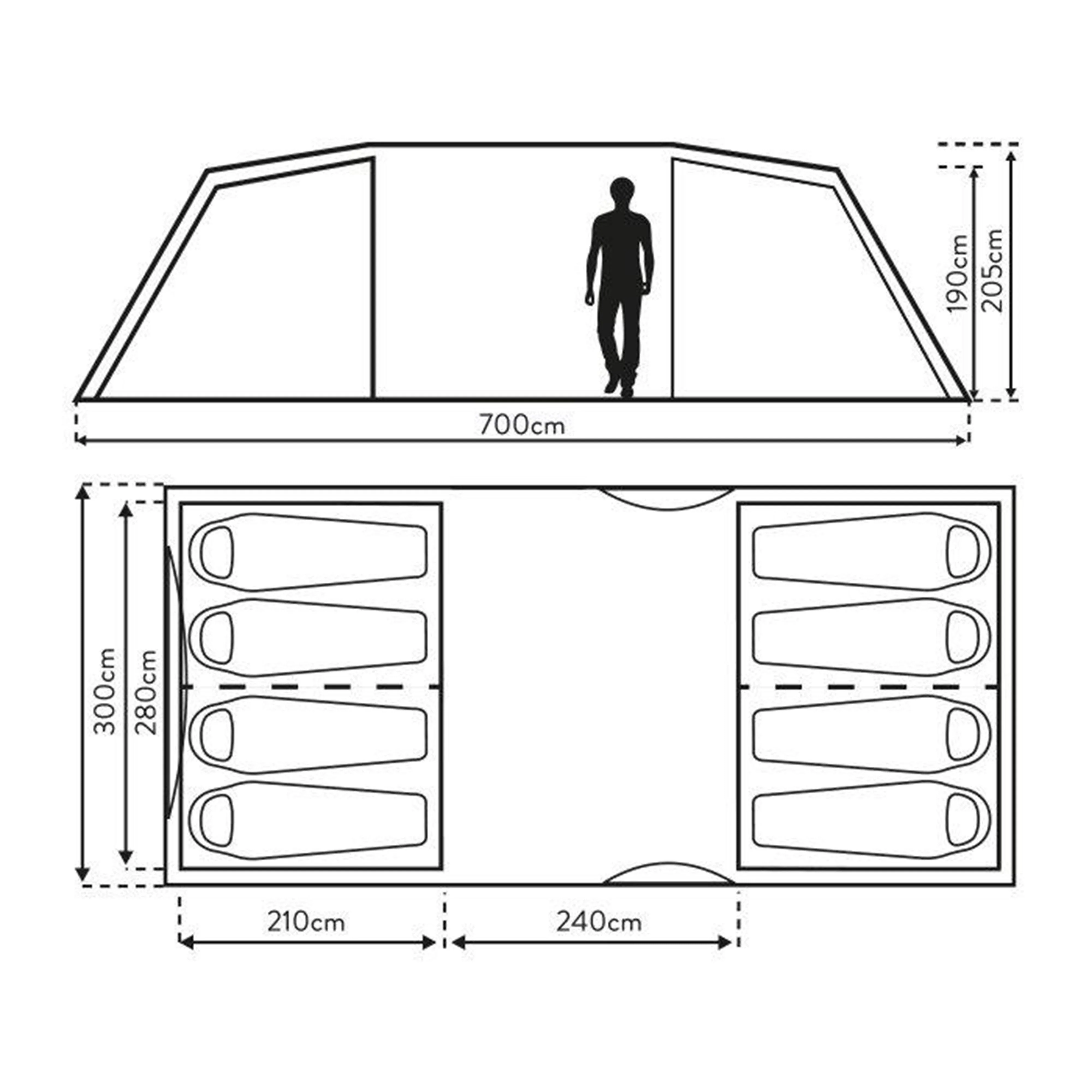 Refurbished Buckingham Elite 8 Family Tent - Image 2