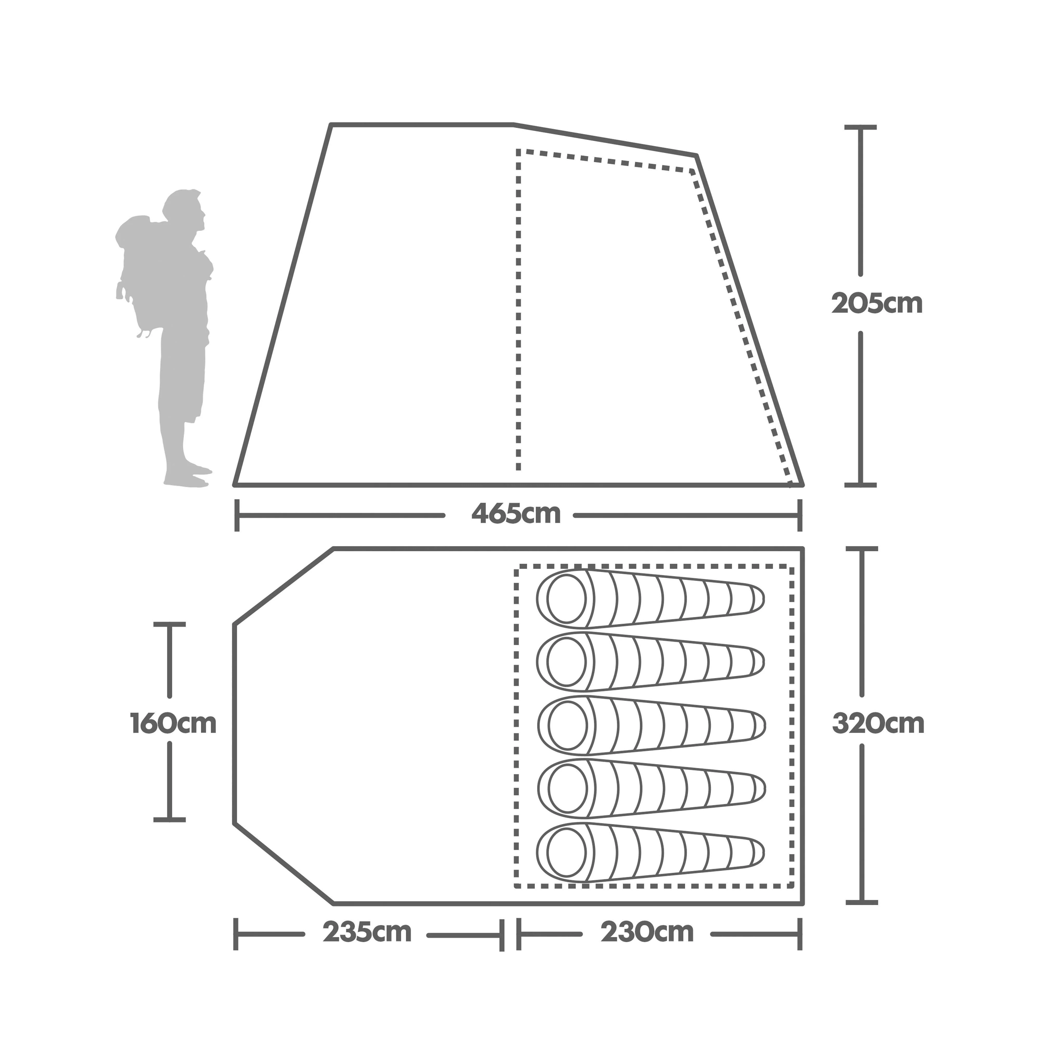 Refurbished Rydal Air 500 5 Person Tent - Image 2