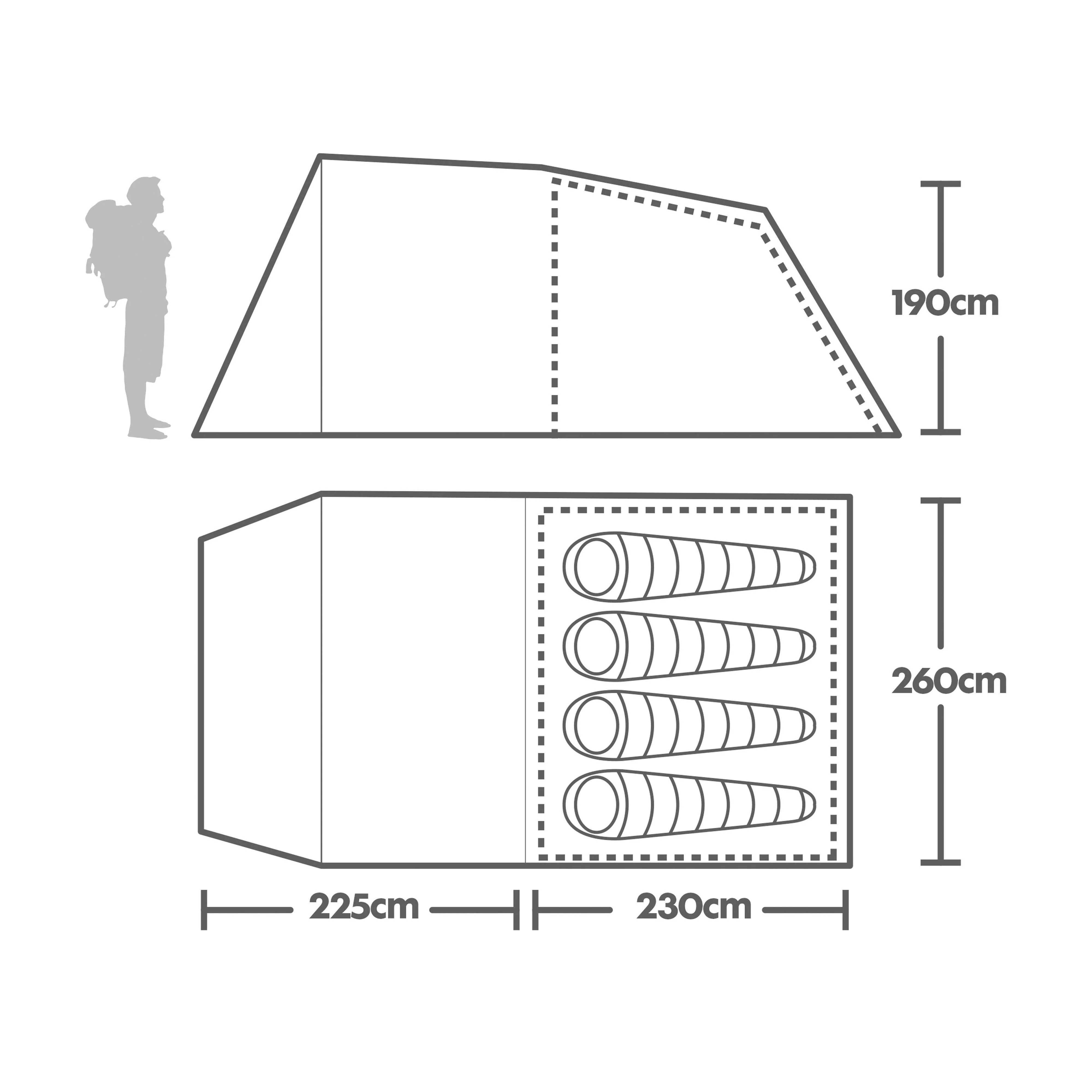 Refurbished Sendero 4 Family Tent - Image 2