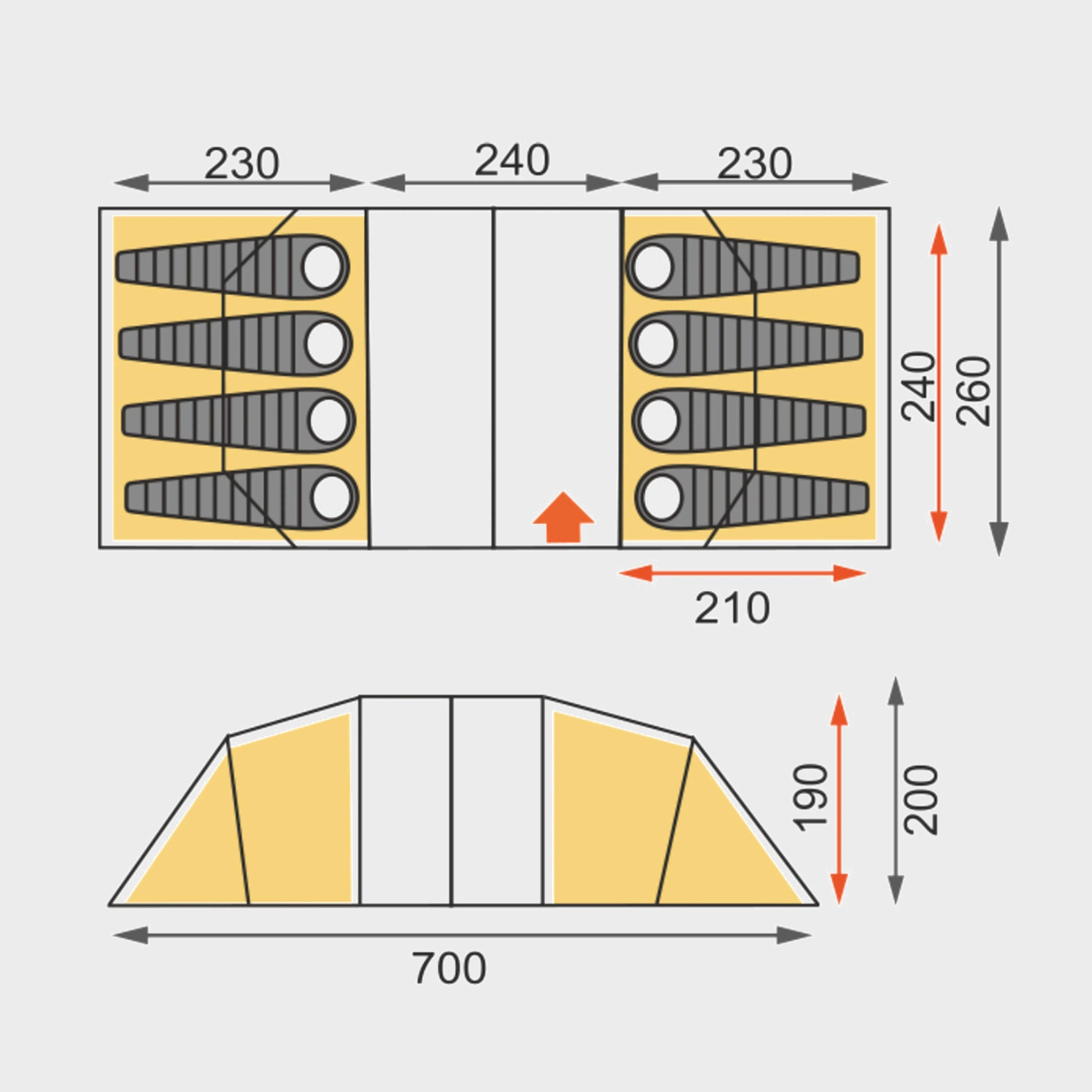 Refurbished Sendero 8XL Tent - Image 2