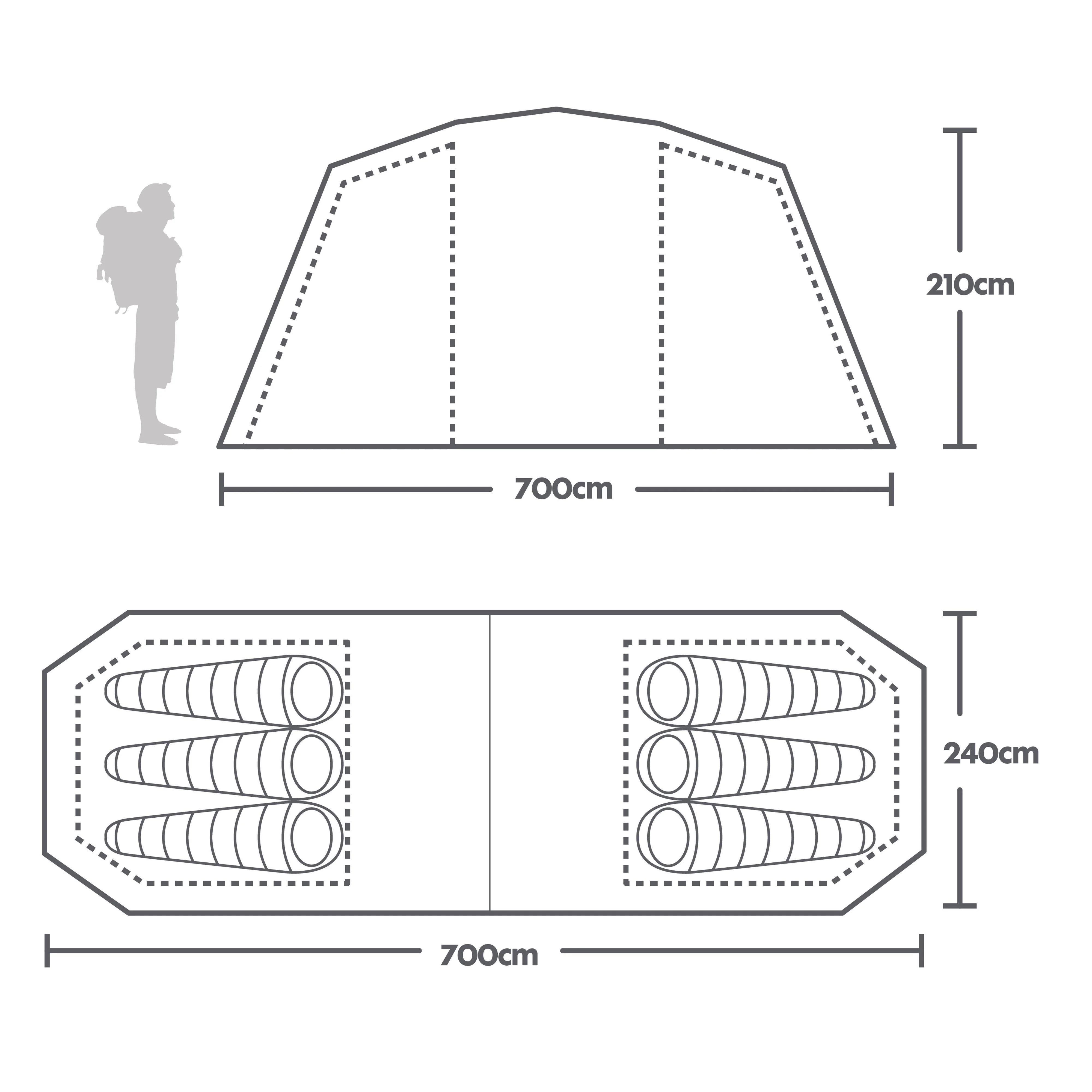 Refurbished Zenobia 6 Nightfall Tent - Image 2