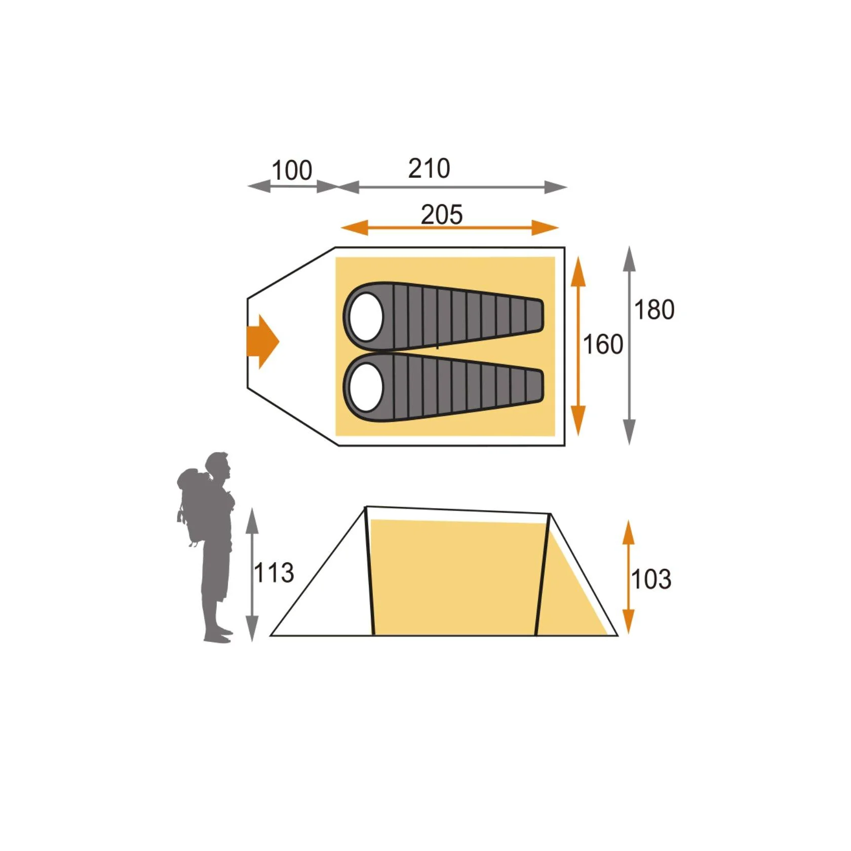 Shadow 250 Nightfall Tunnel Tent - Image 2