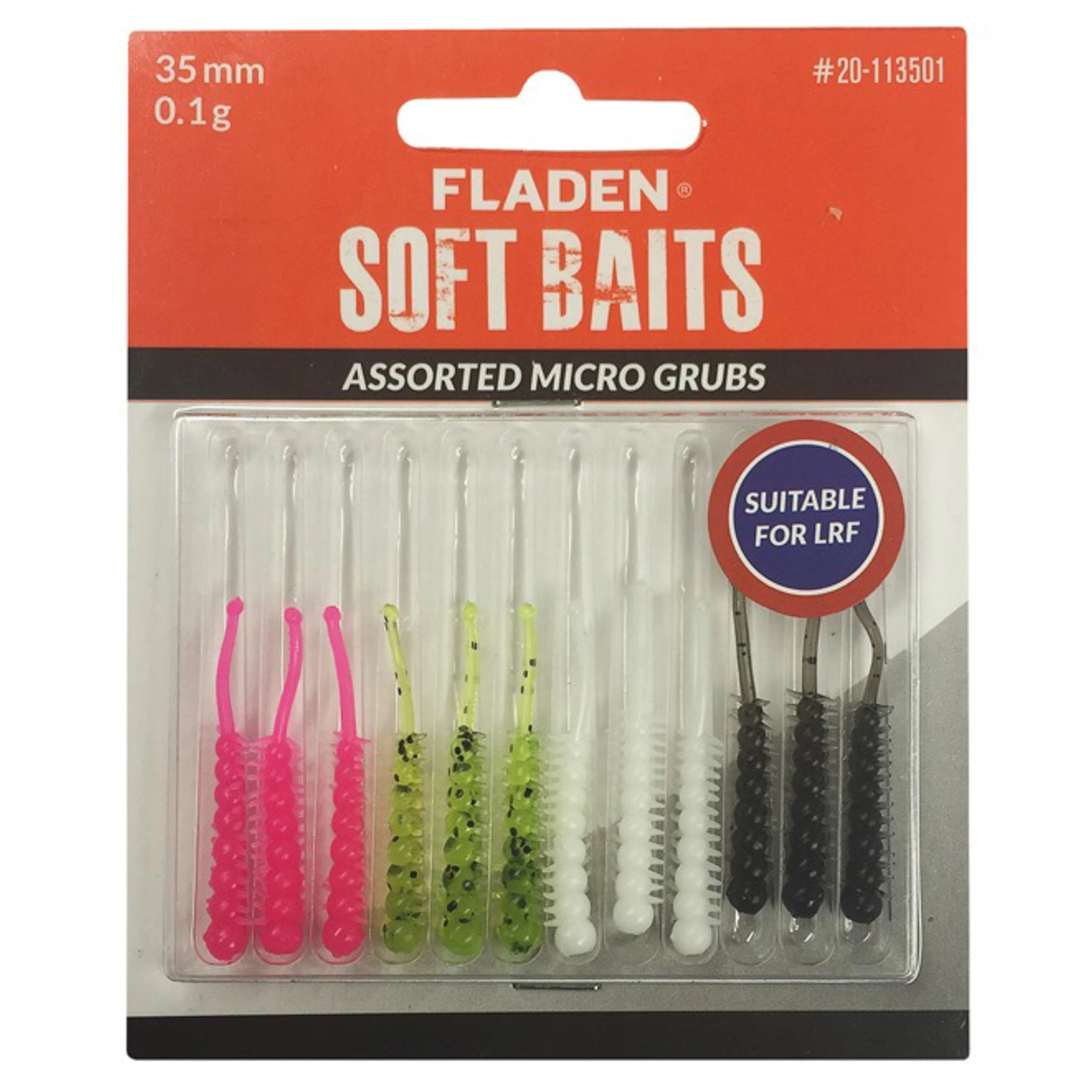 Fladen Soft Baits Assorted Micro Grubs 35mm 0.1g - Image 2