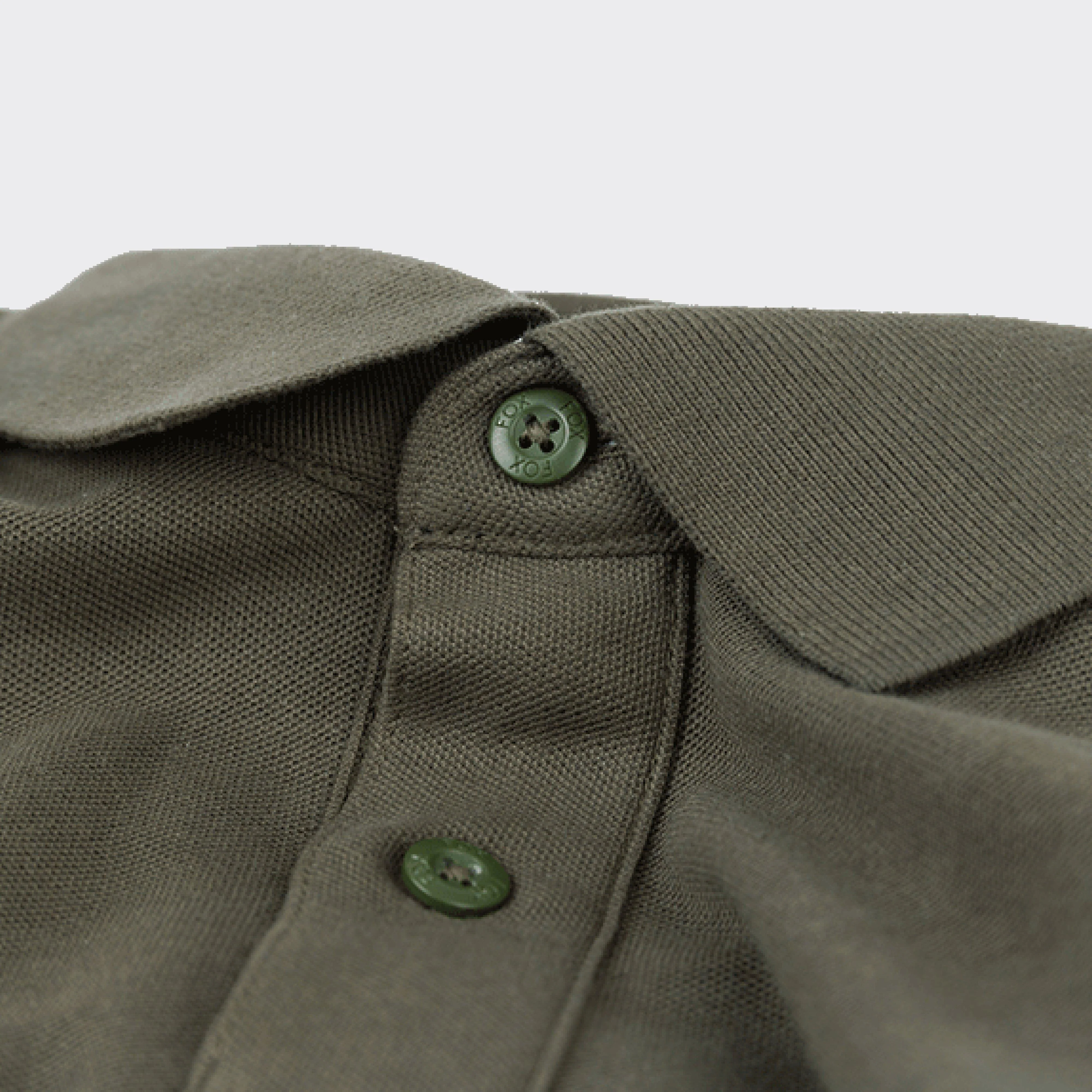 Fox Collection Medium Green & Silver Polo Shirt - Image 2