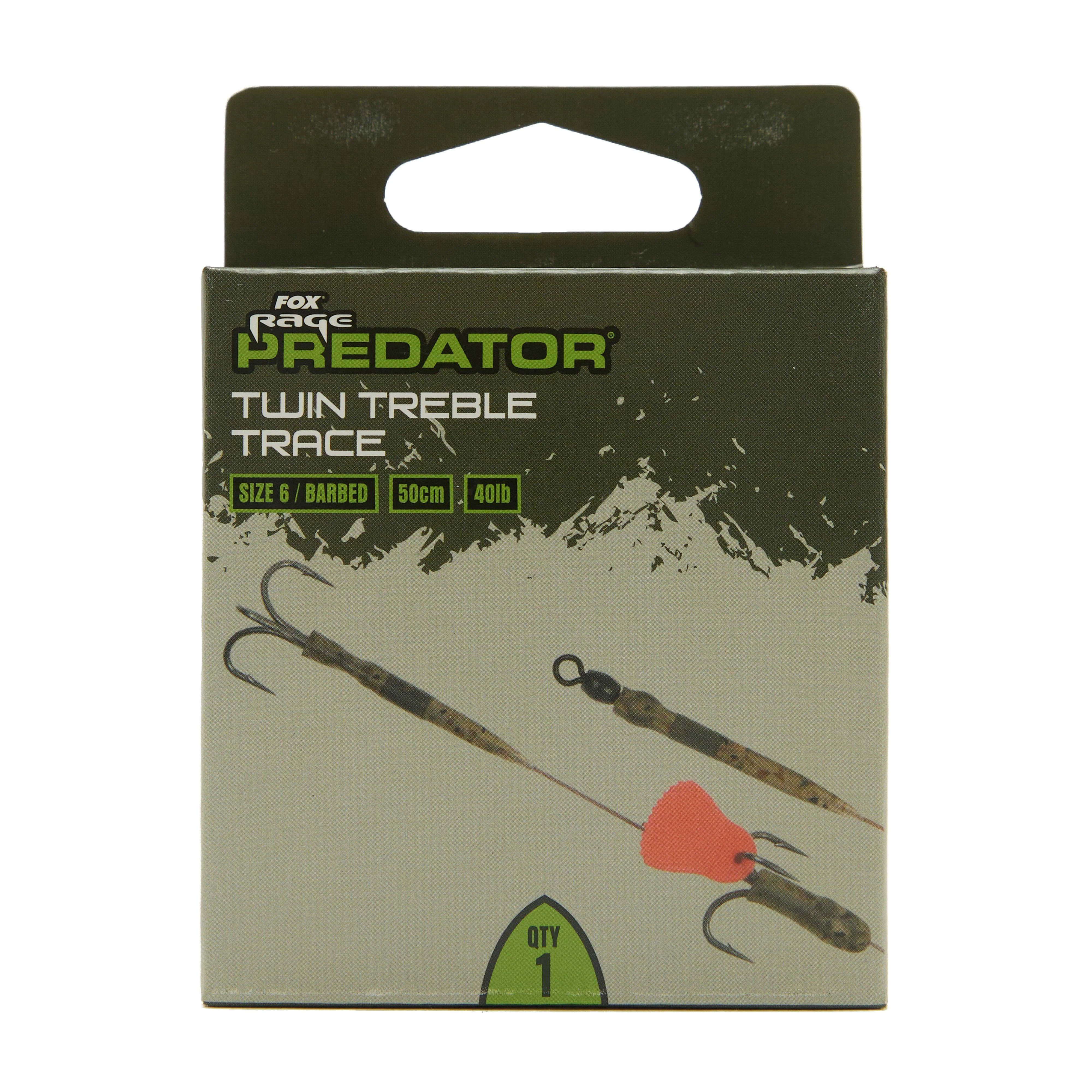 Predator Twin Treble Trace 52cm Size 6 Barbed - Image 6