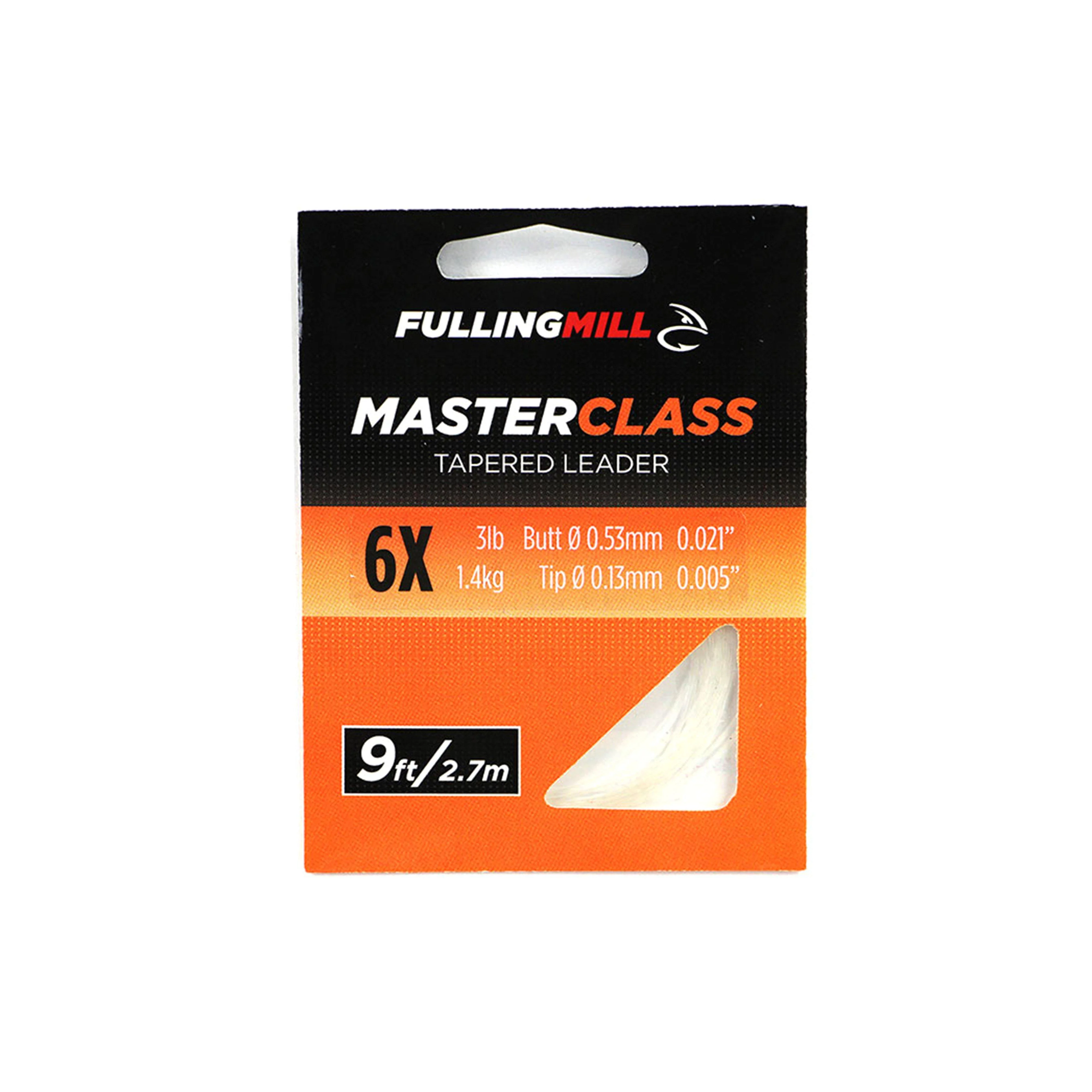 Masterclass Tapered Leaders 9ft Size 6X - Image 2