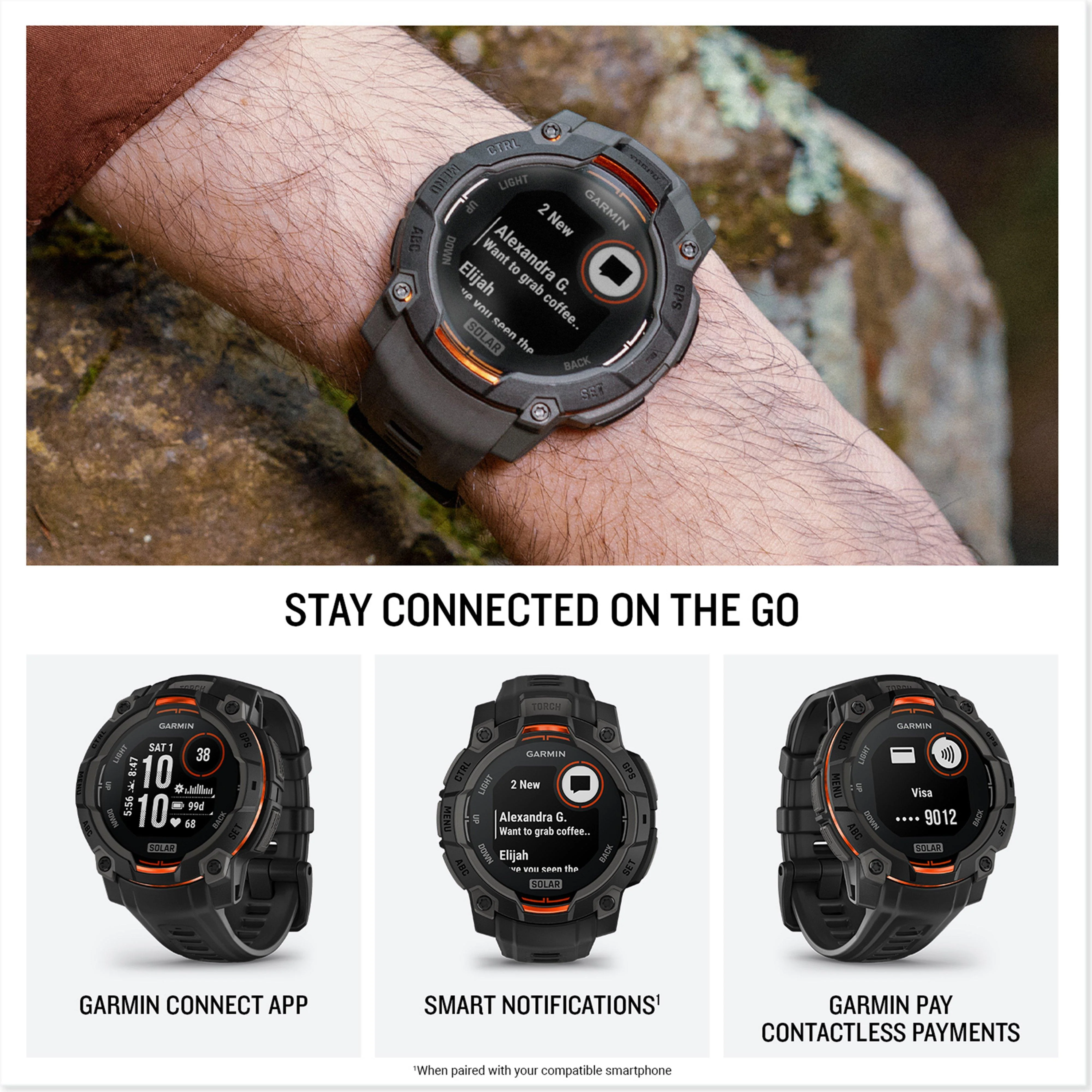 Instinct® 3 Solar 45mm Multi-Sport Smartwatch - Image 4