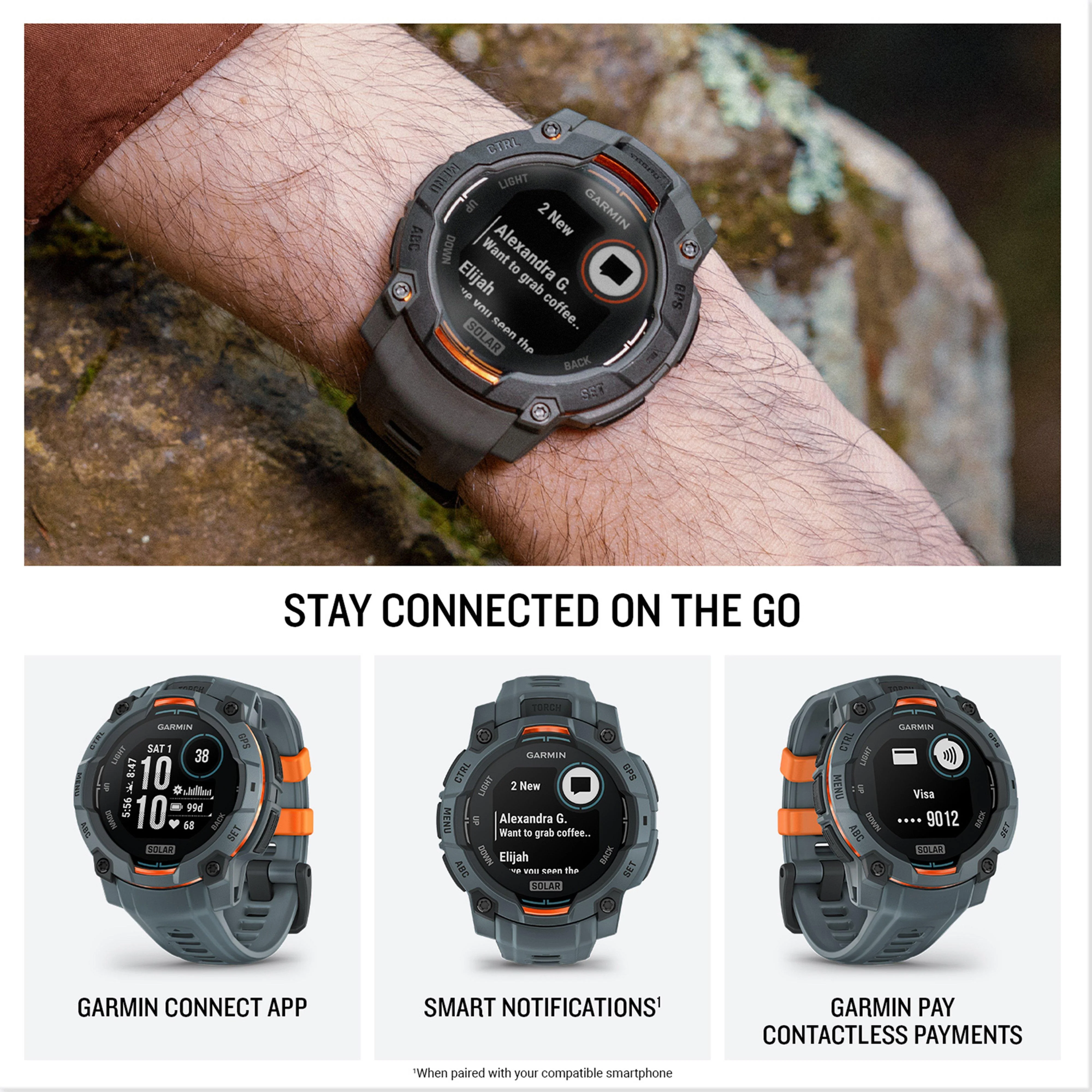 Instinct® 3 Solar 45mm Multi-Sport Smartwatch - Image 4