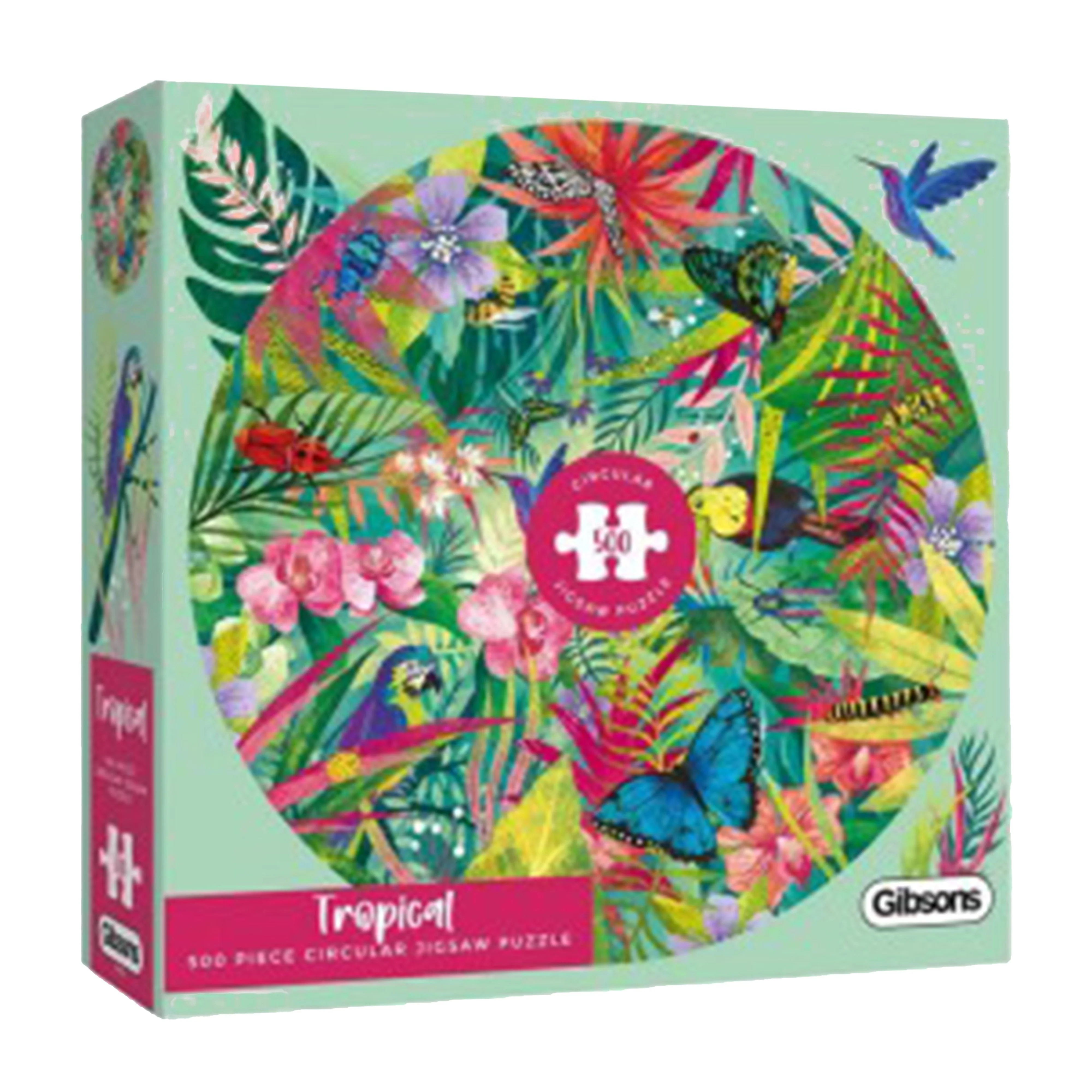 Tropical Circular 500 Piece Jigsaw Puzzle - Image 2