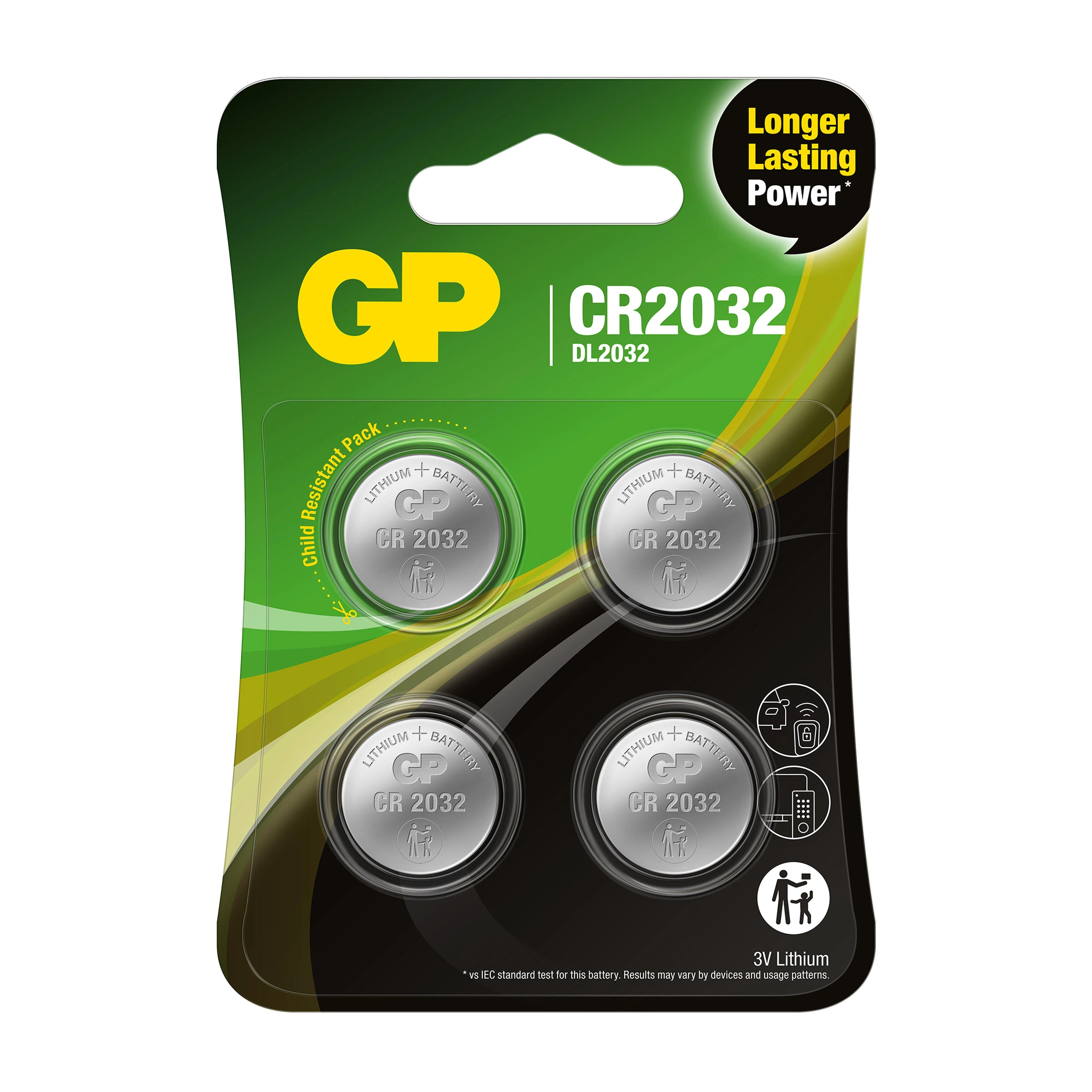 GP Coin Cell Batteries CR2032 4PK - Image 2