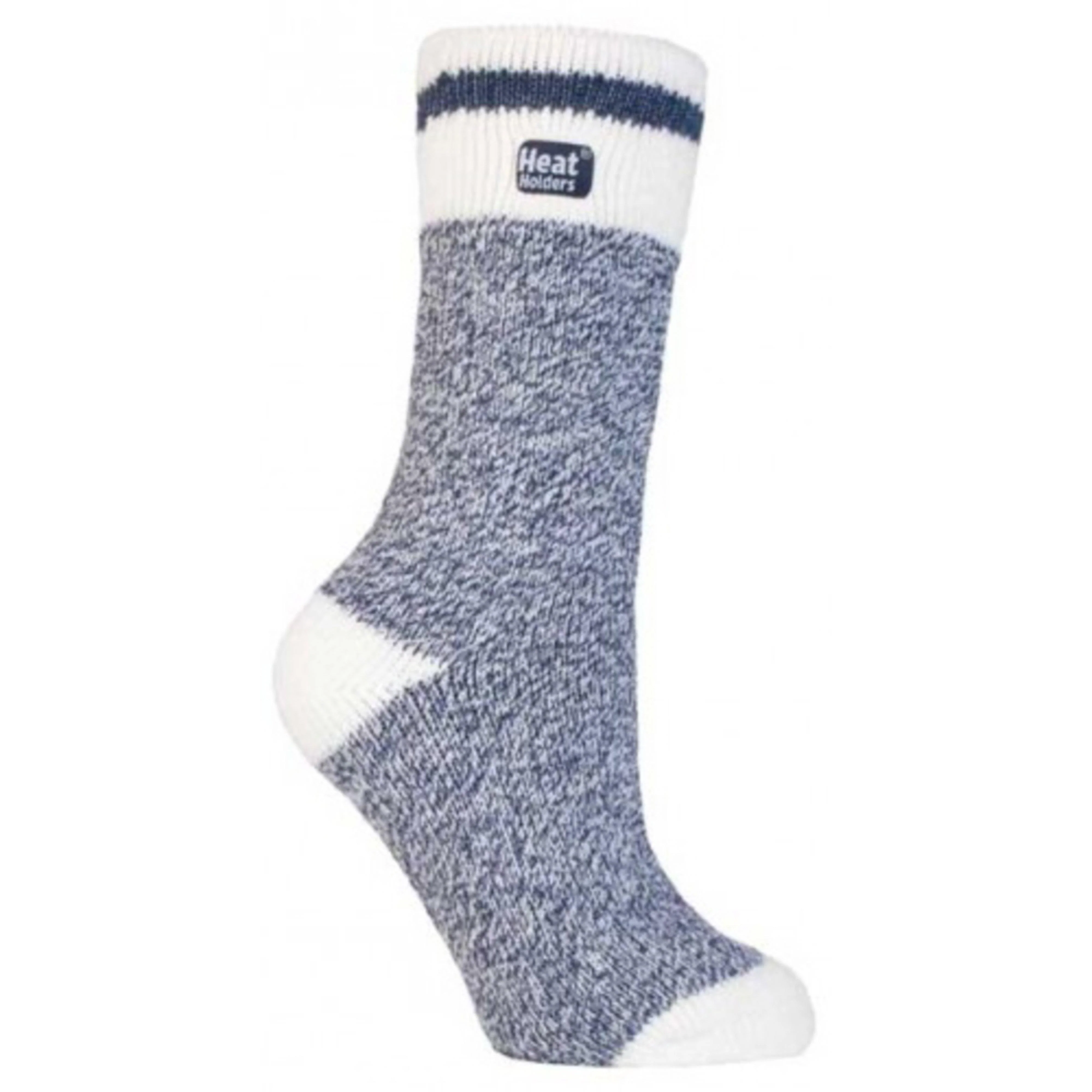 Ladies Cream Block Twist Socks - Image 2