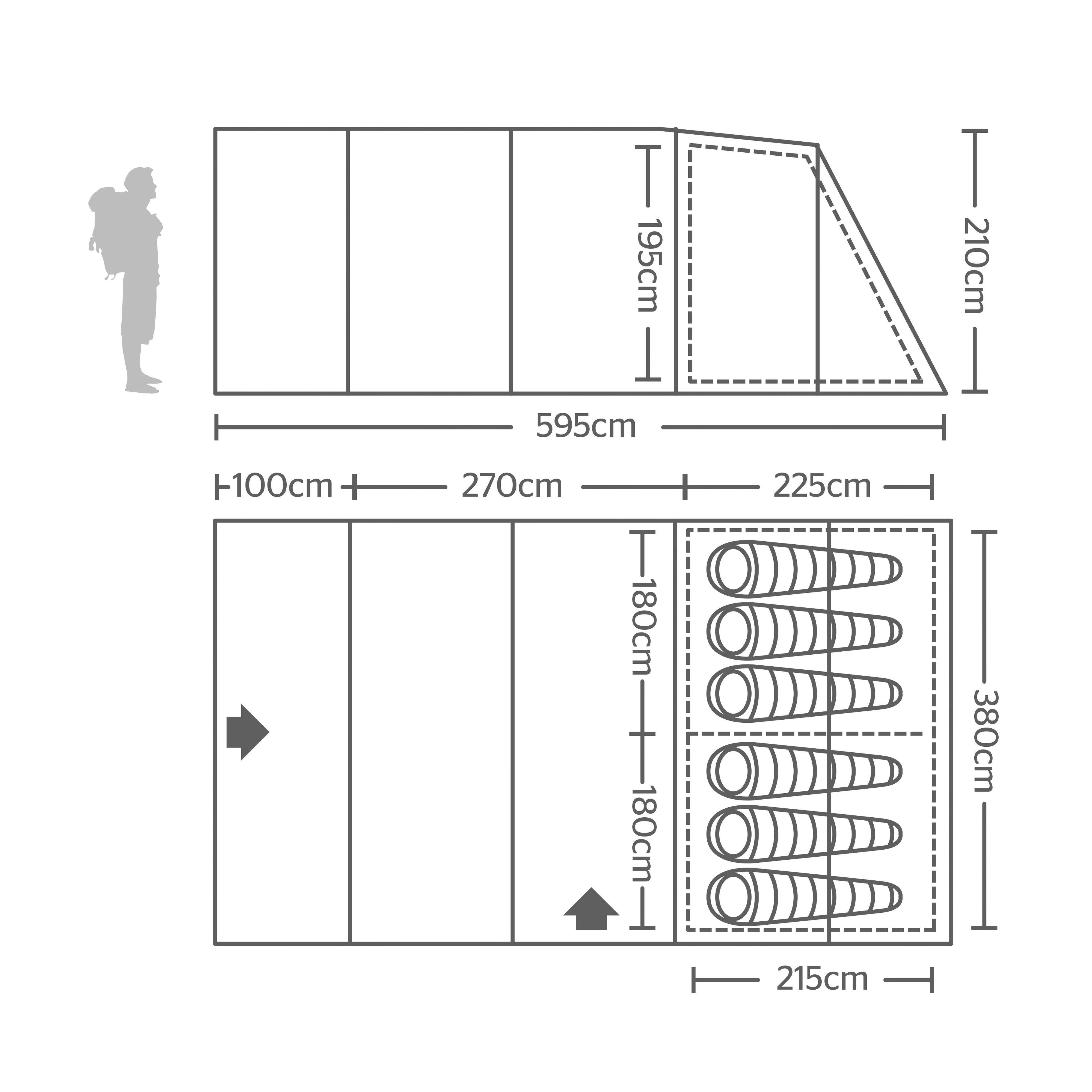 Refurbished Hampton 6 Eclipse Family Tent - Image 2