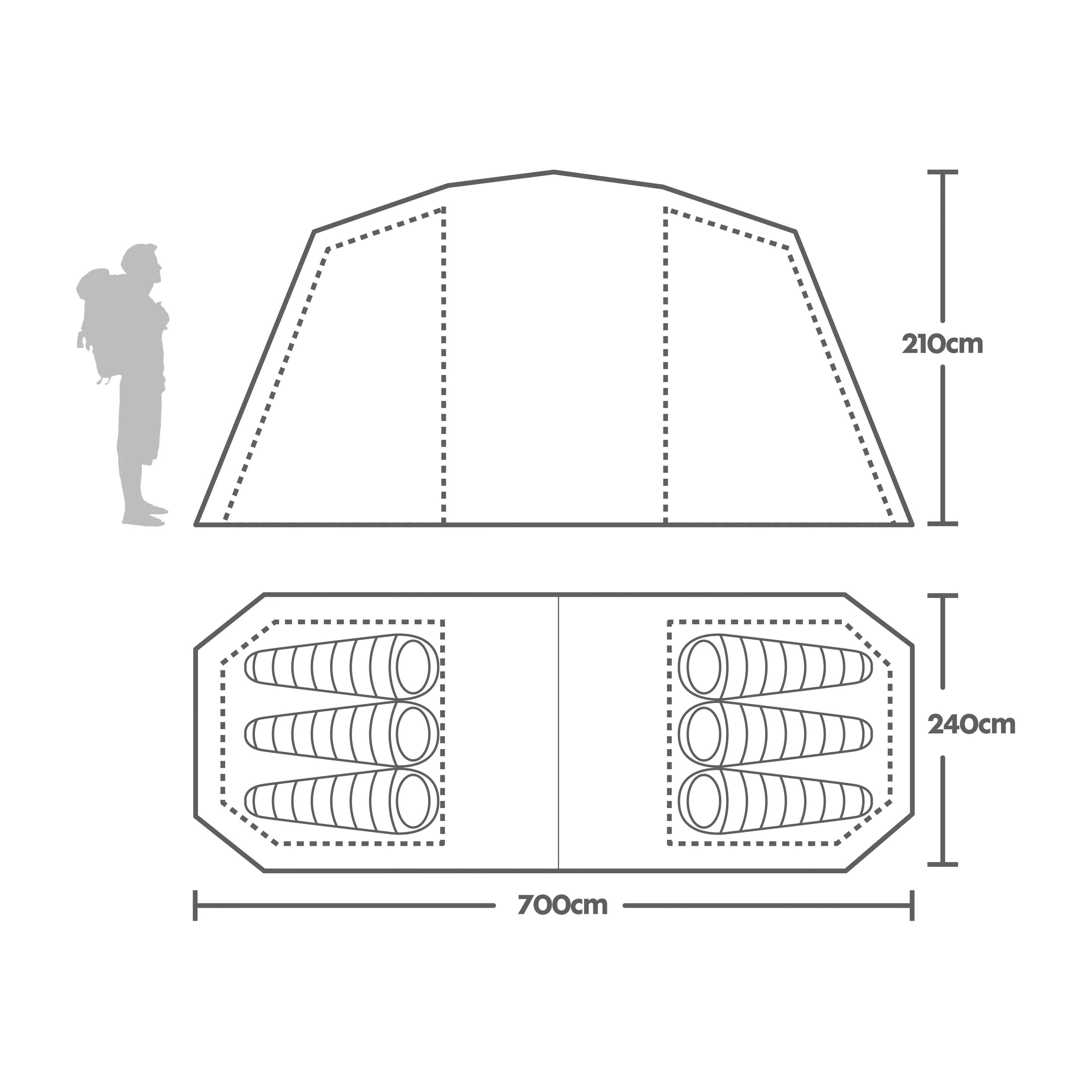 Refurbished Zenobia Air Eclipse 6 Person Family Tent - Image 2